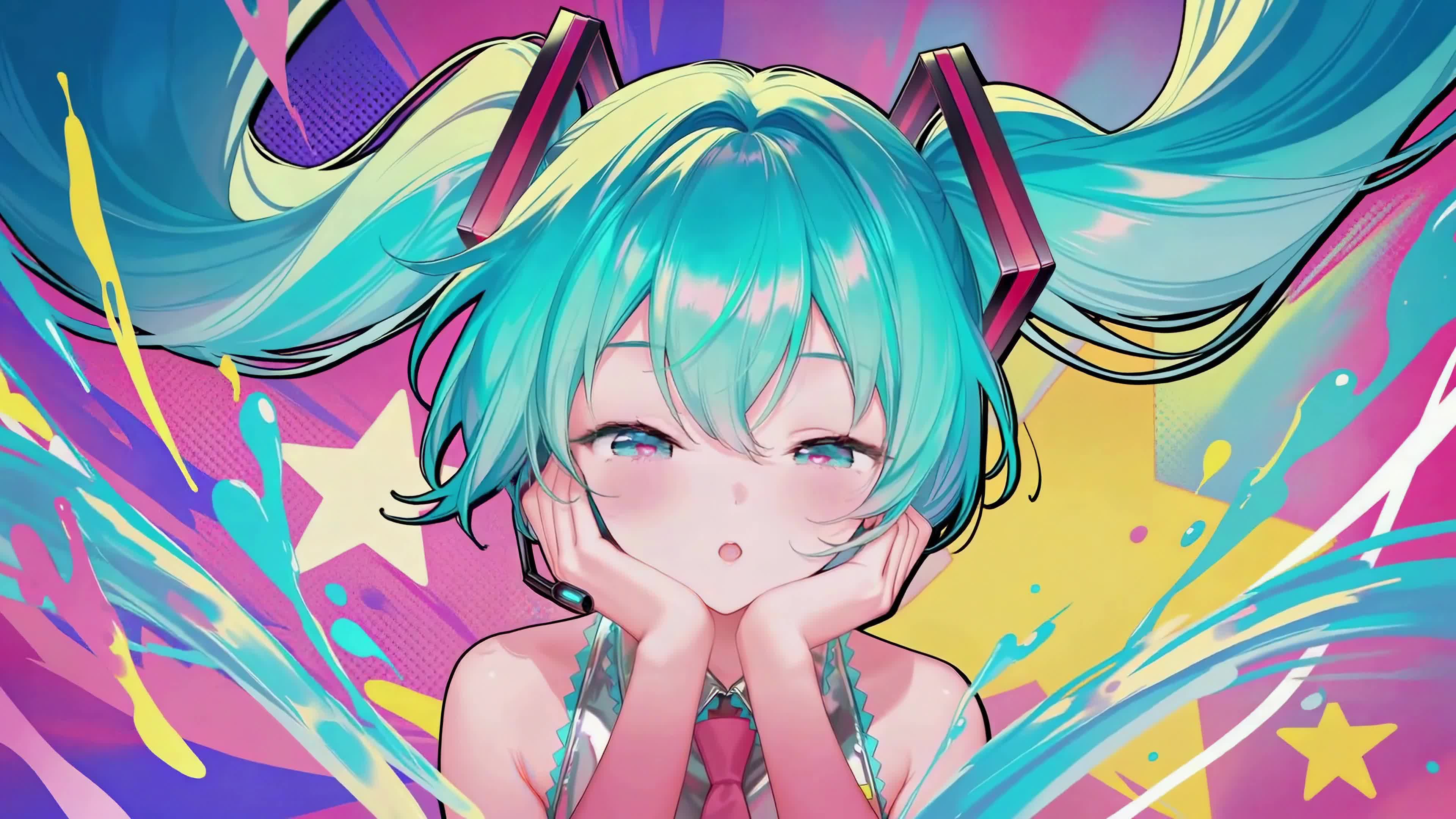 炫彩甜系双马尾少女