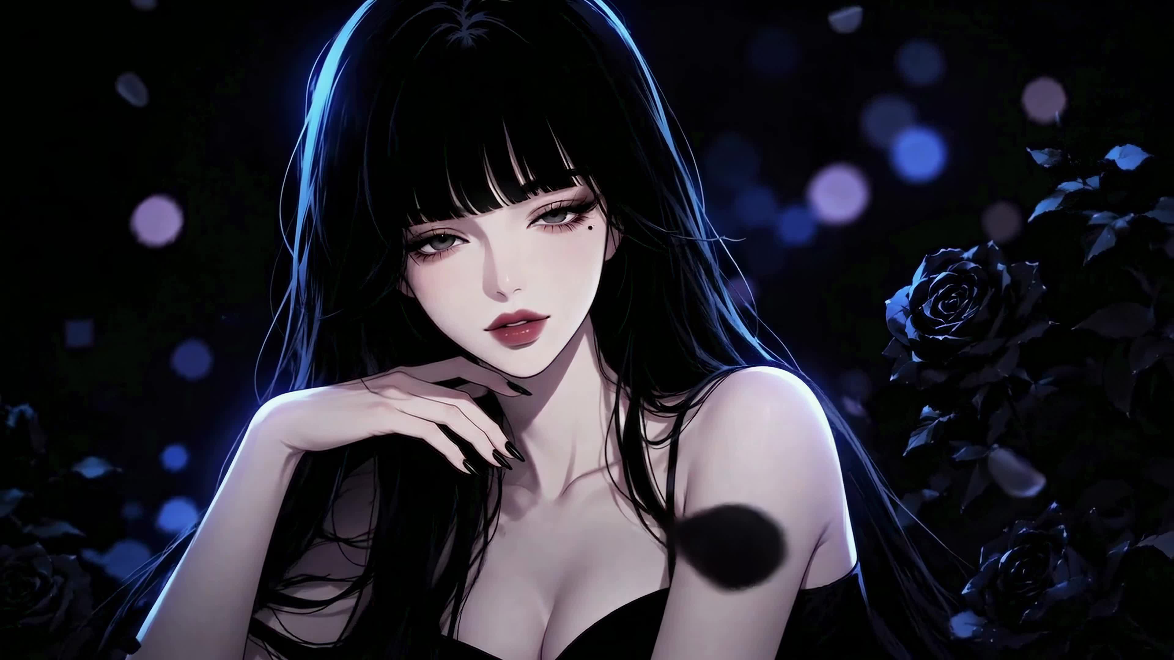 暗夜玫瑰冷艳少女