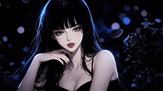 暗夜玫瑰冷艳少女