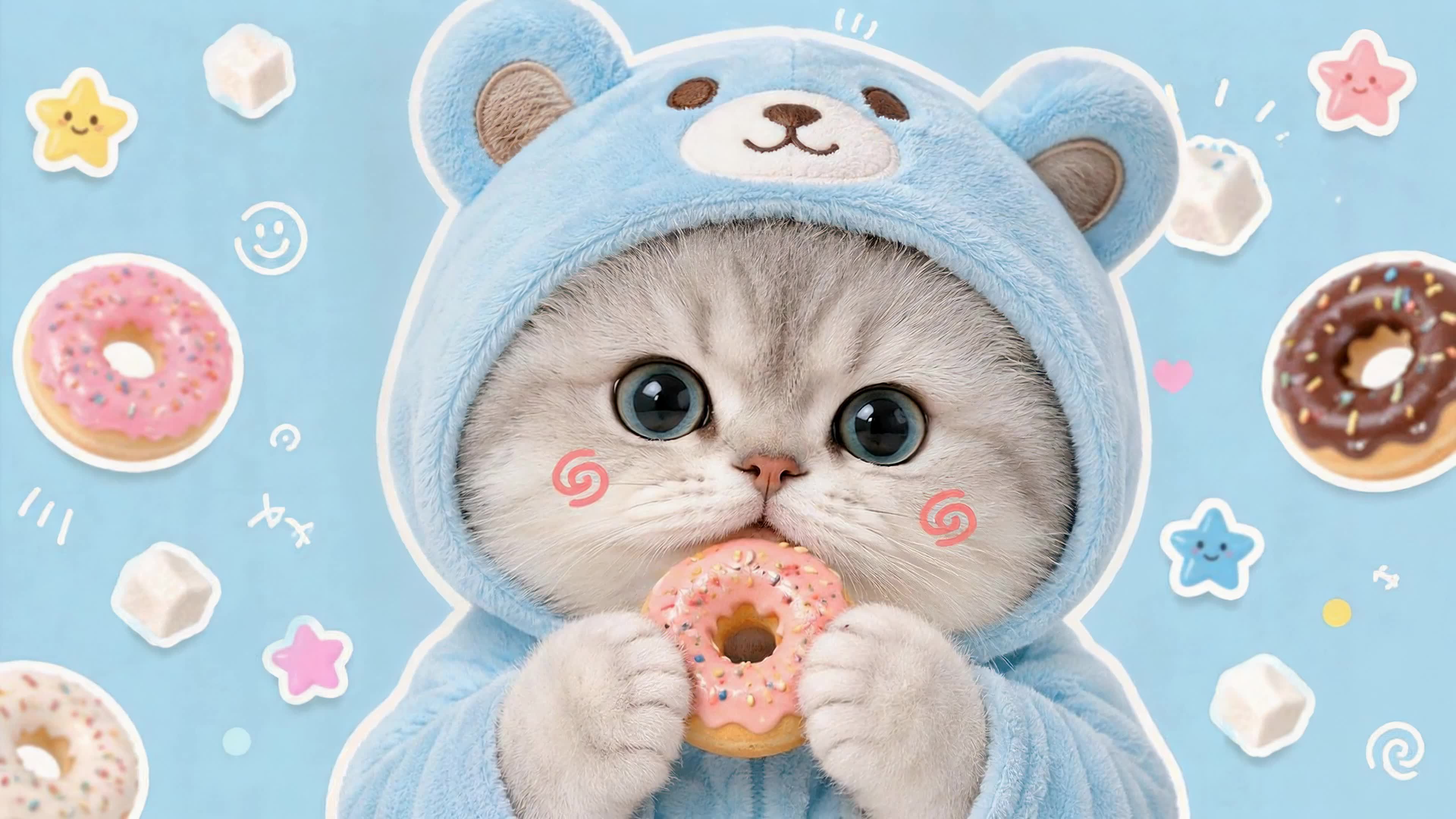 爱吃甜甜圈的软萌小猫