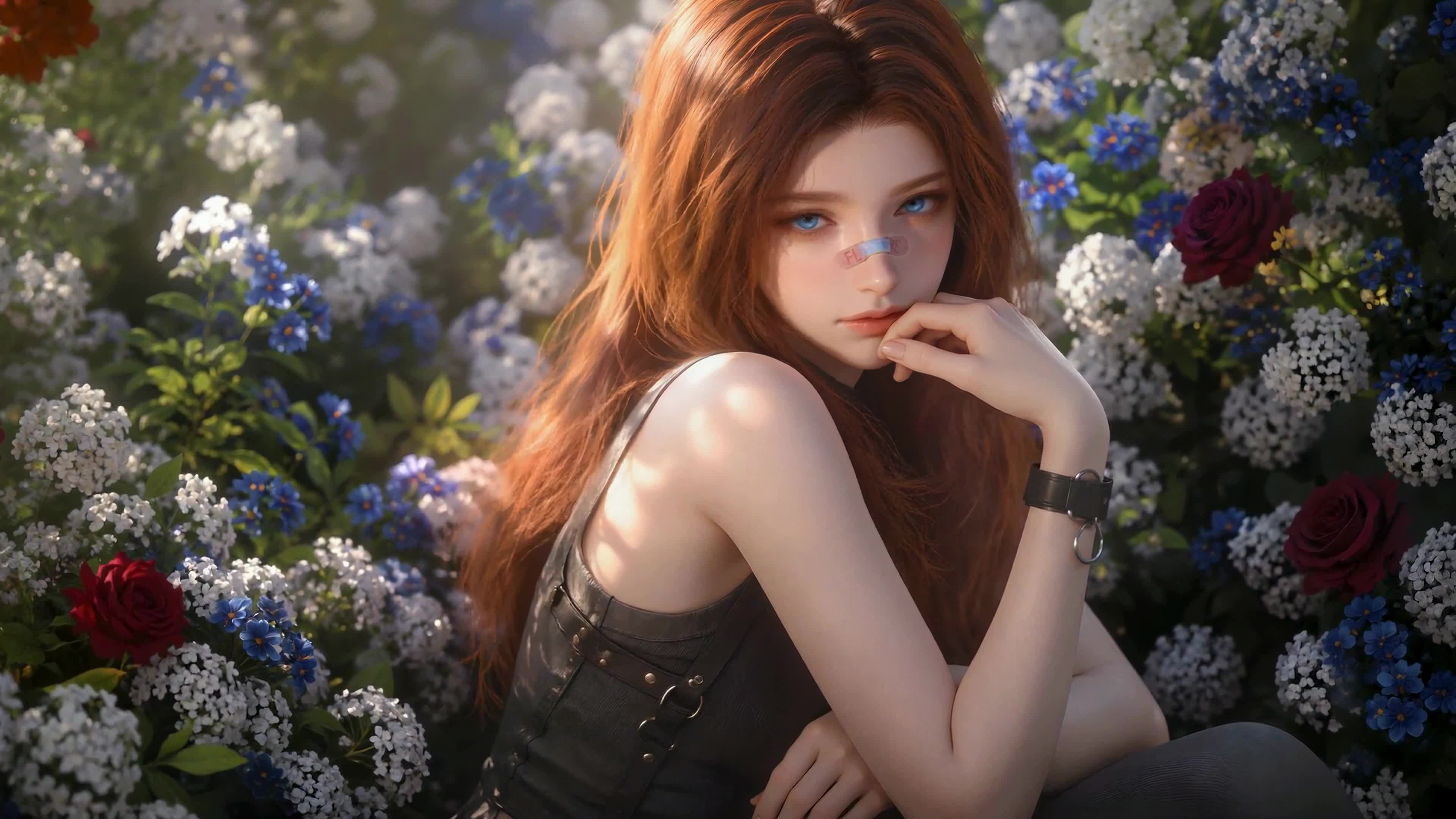 花海红发少女疾风