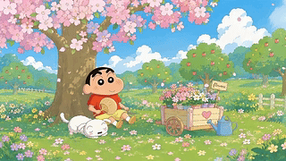 春日花下闲憩蜡笔小新