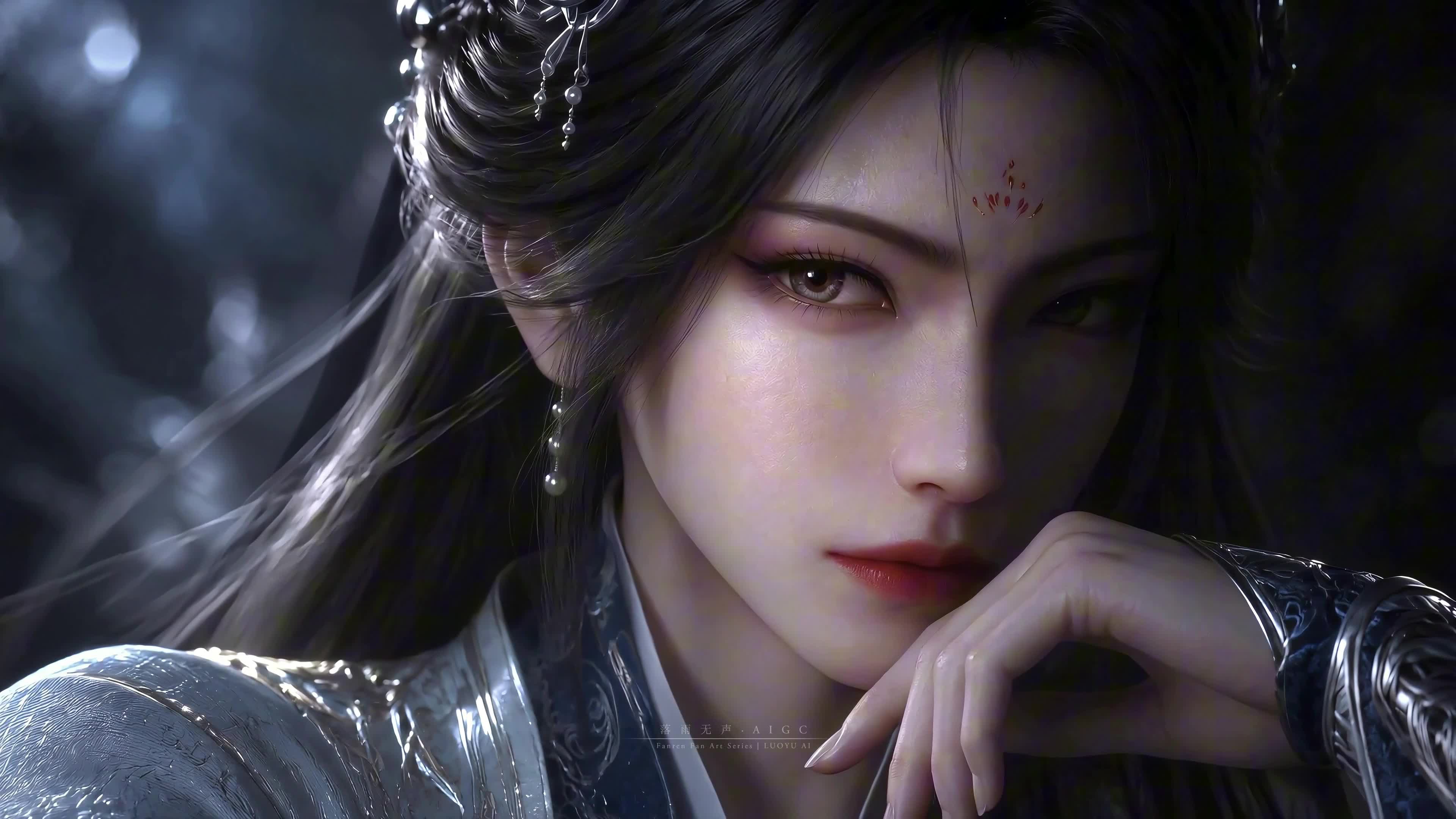 南宫婉面部特写-凡人修仙传-落雨无声