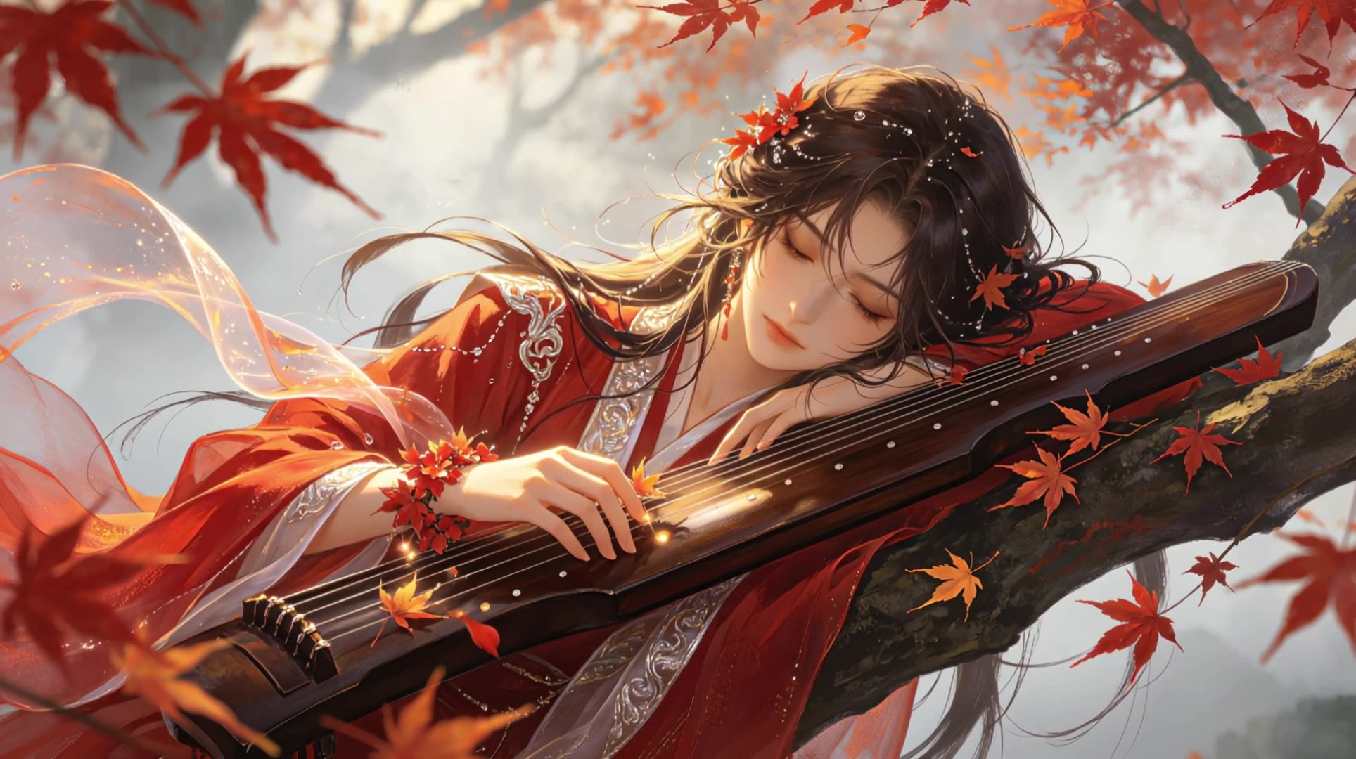红衣睡美人