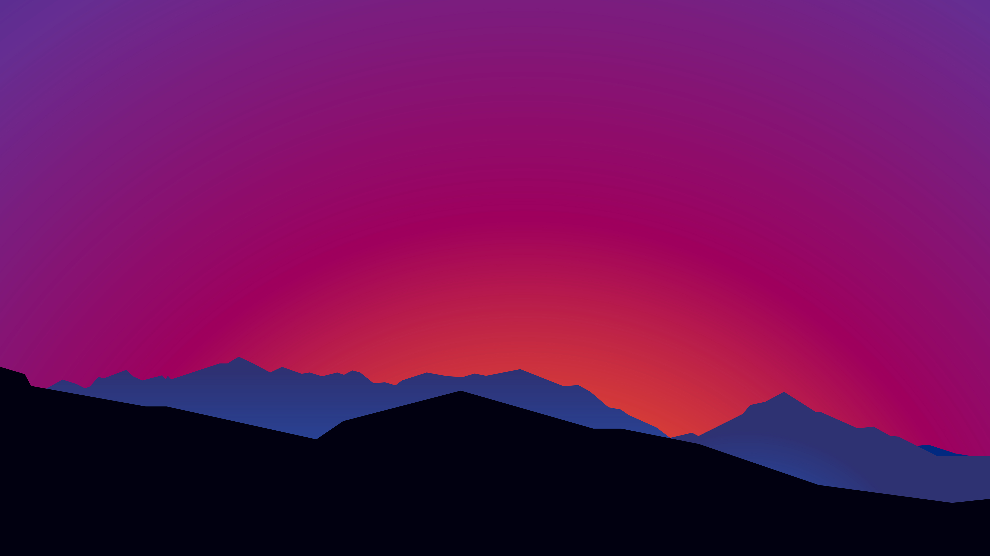 夕阳风景极简主义4K壁纸