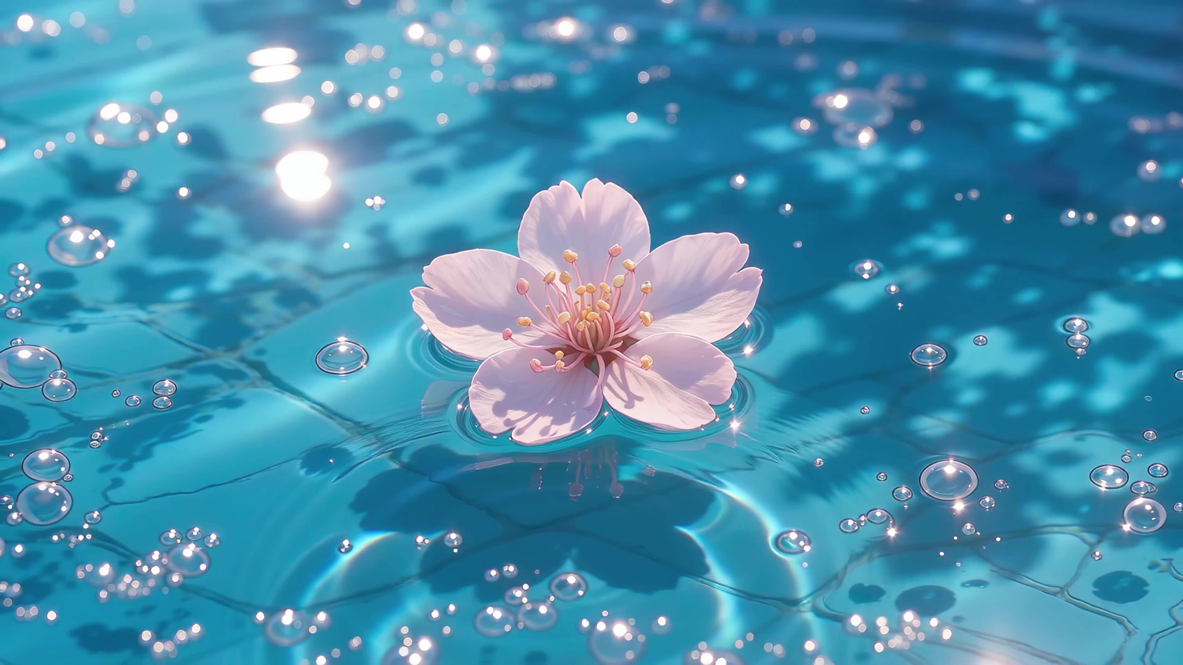 水中的花朵