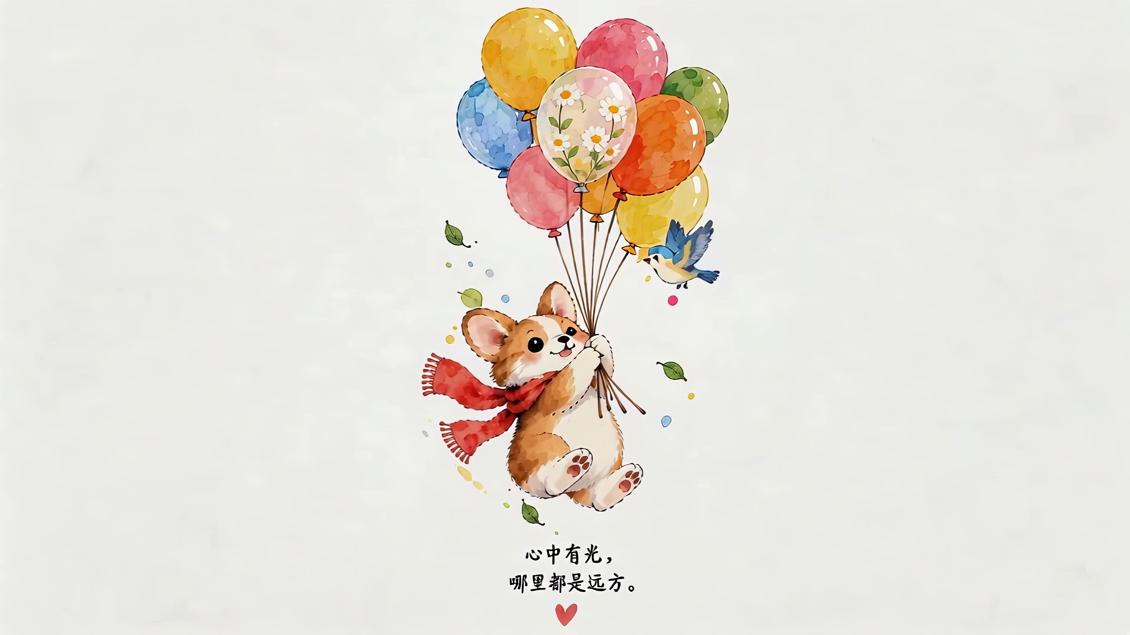 气球上的小可爱