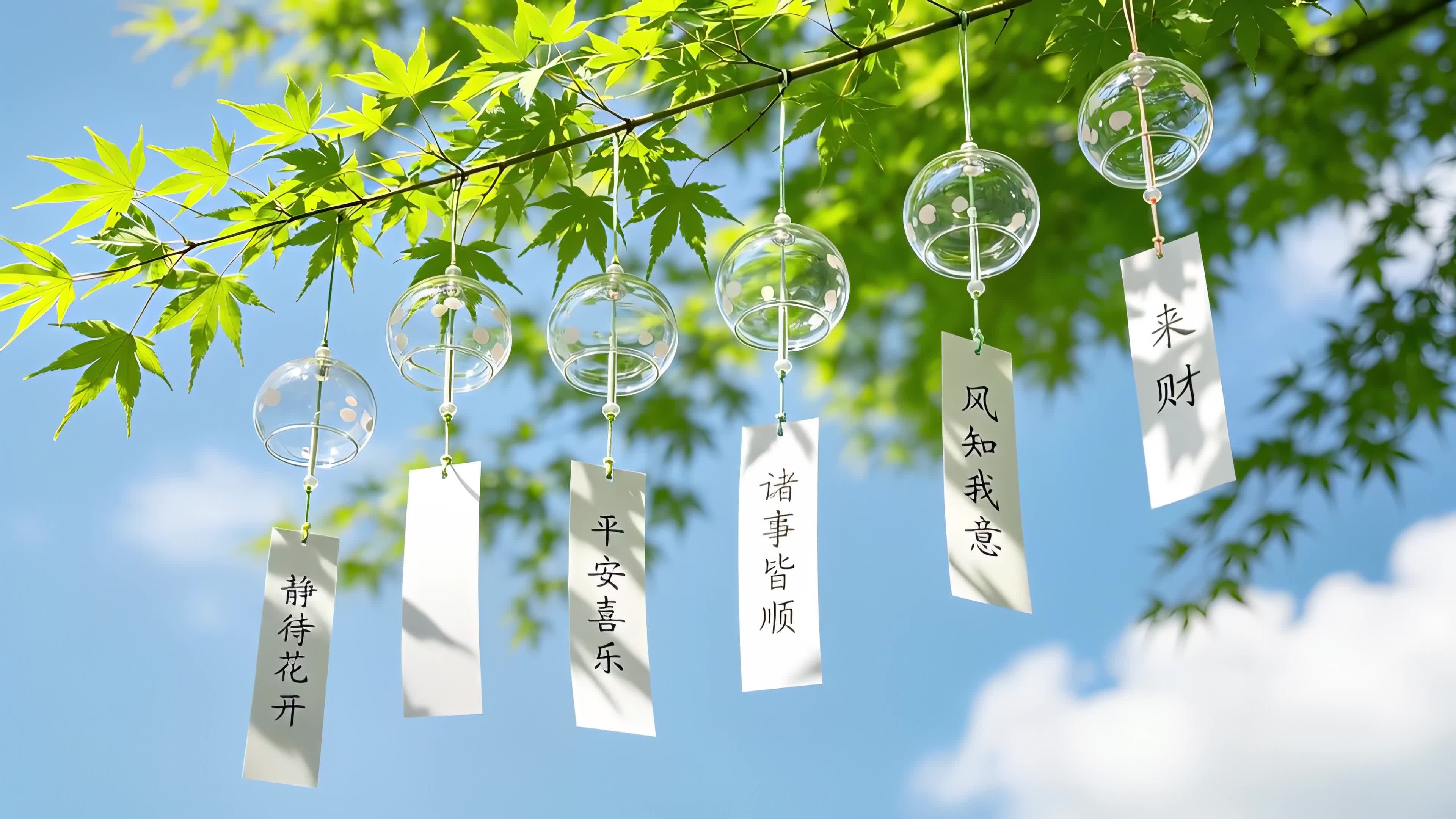 好运风铃护眼桌面