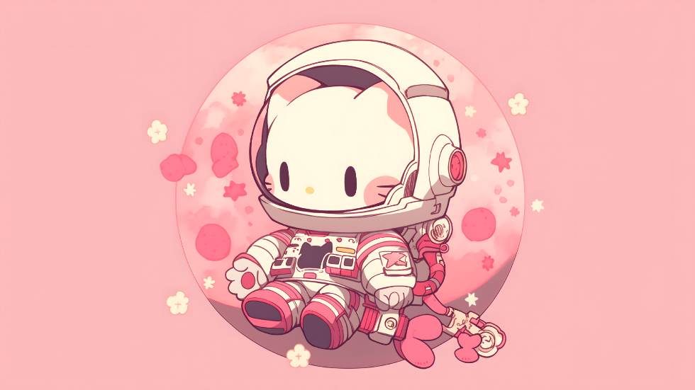 Hello Kitty 三丽鸥 粉色宇航服_06de7d817418