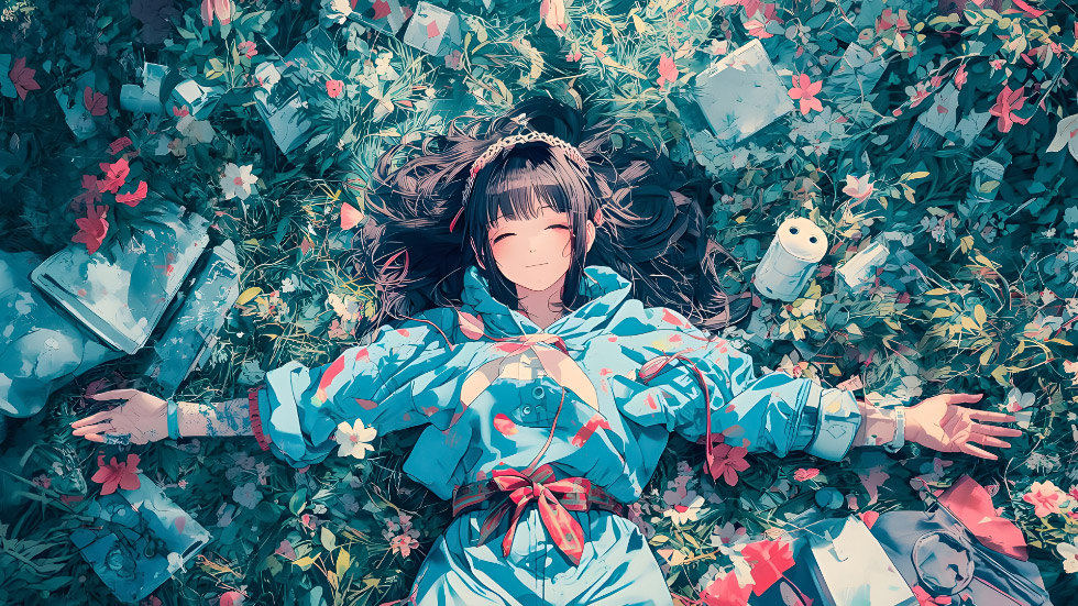 二次元少女 春日花海躺卧_2308e192e3a9