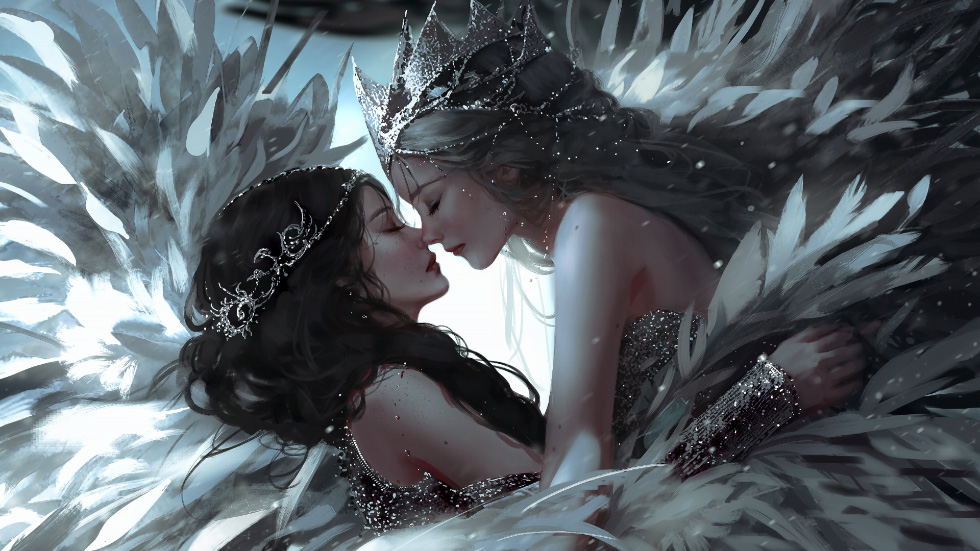 双人女神 冰雪女王 银白羽翼_c14dfbf55fc9
