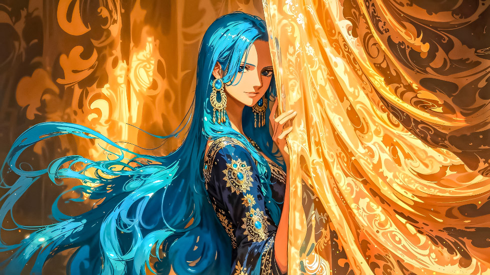 奈菲鲁塔丽·薇薇 海贼王 蓝发飘逸_6d7b7fc6072f