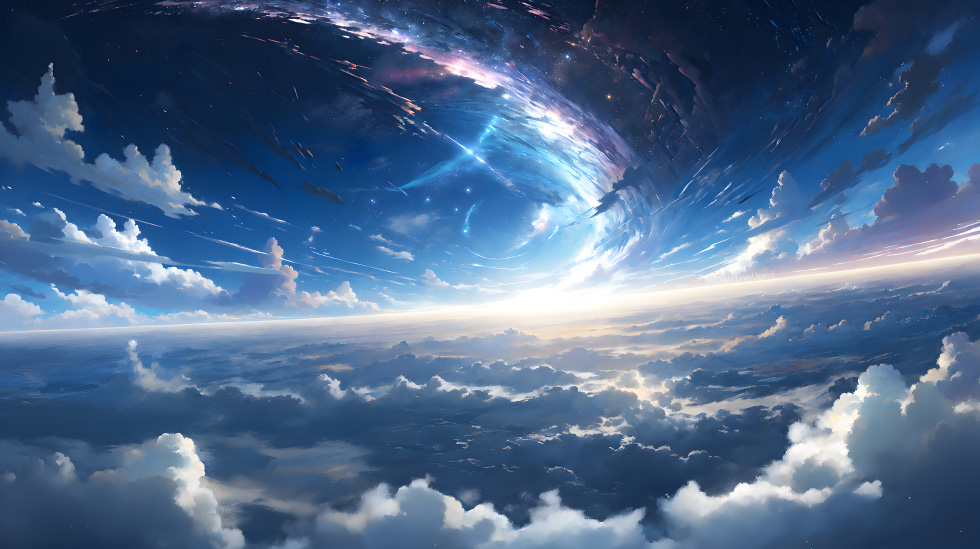 星空漩涡 云海如波浪_cbaa42b06f70