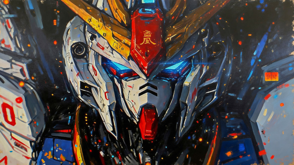 灵风高达 油画质感_40e22d6940e4