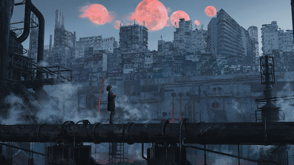红月都市废墟 工业管道 废土风_4ddfd45f9ea6