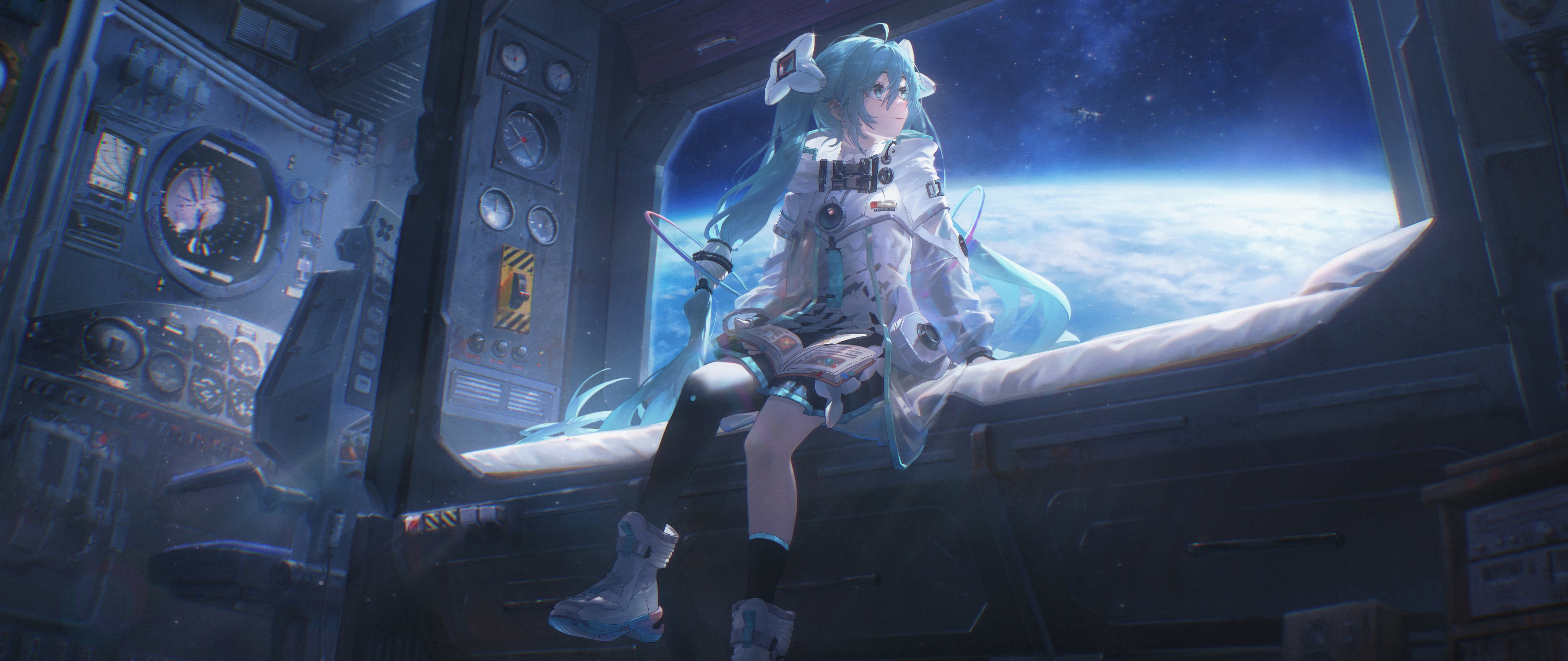 初音未来 太空舱 星空 5