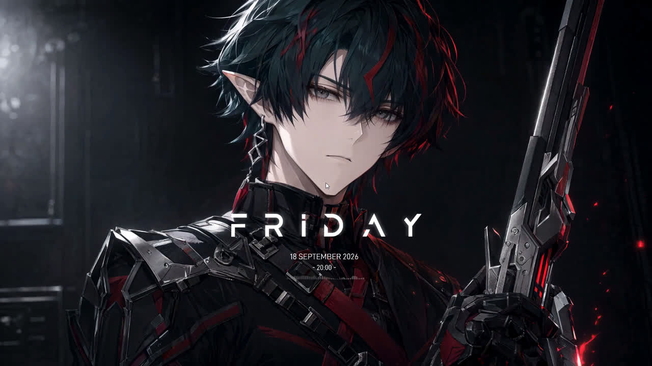 明日方舟：终末地·卡缪·暗红黑制服半身肖像