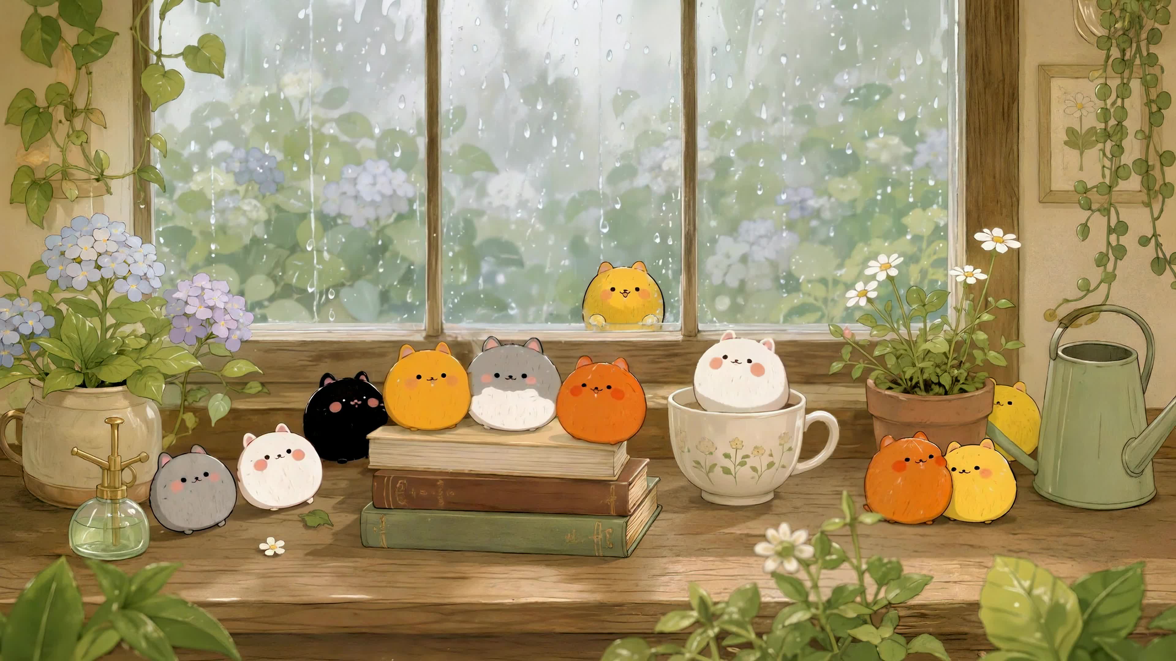 雨窗软萌小团子
