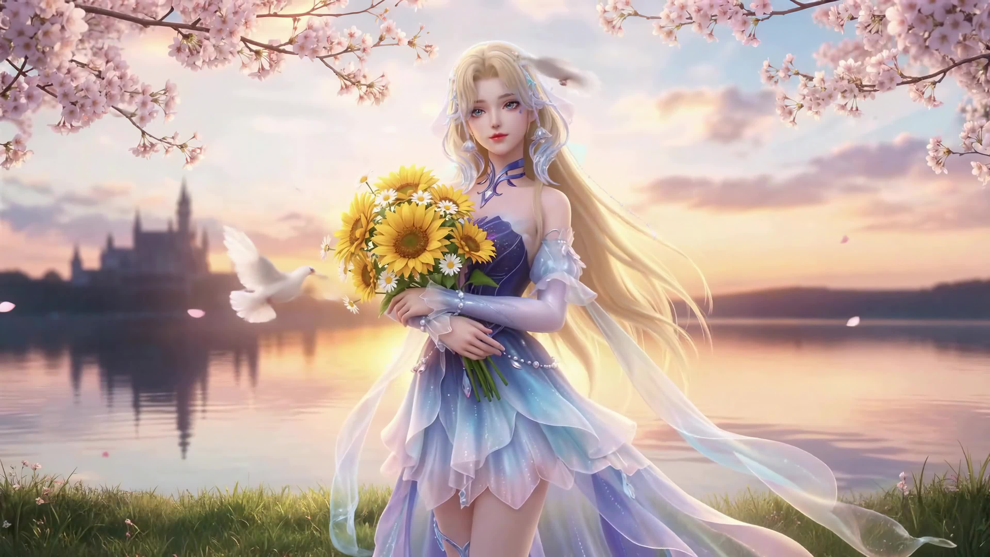 湖畔春日少女王昭君