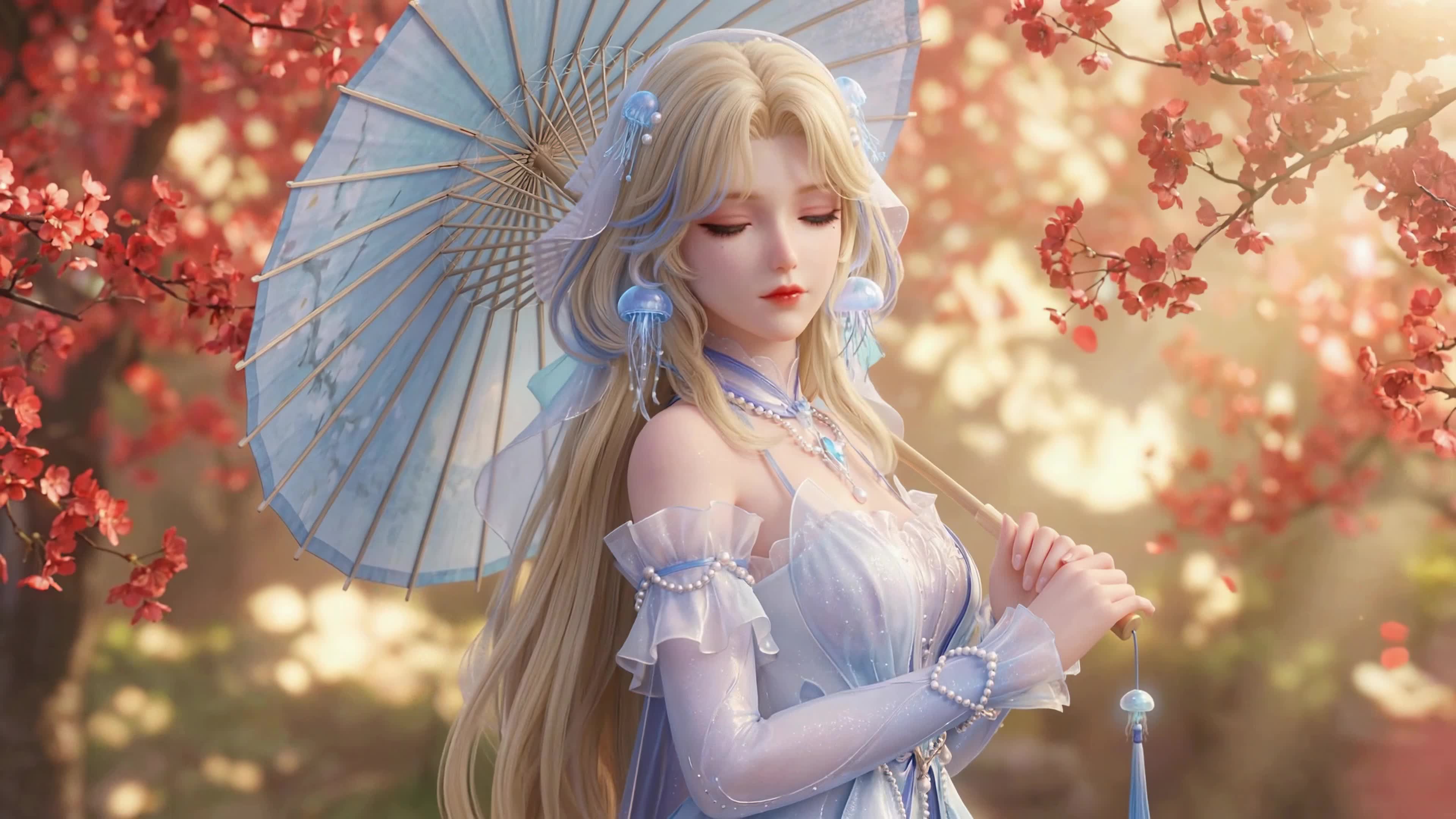 花下撑伞王昭君