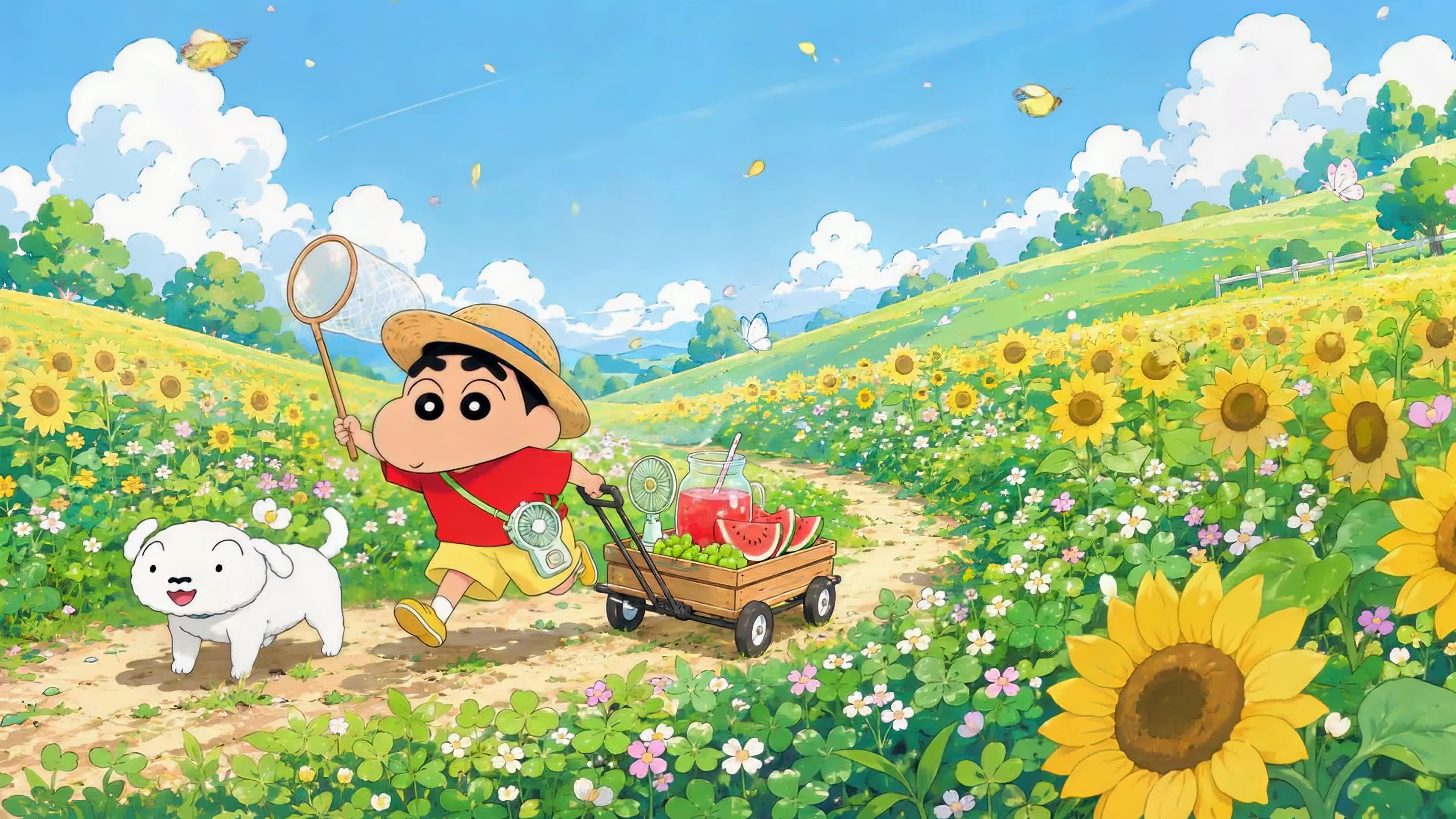 向日葵花田的夏日嬉游
