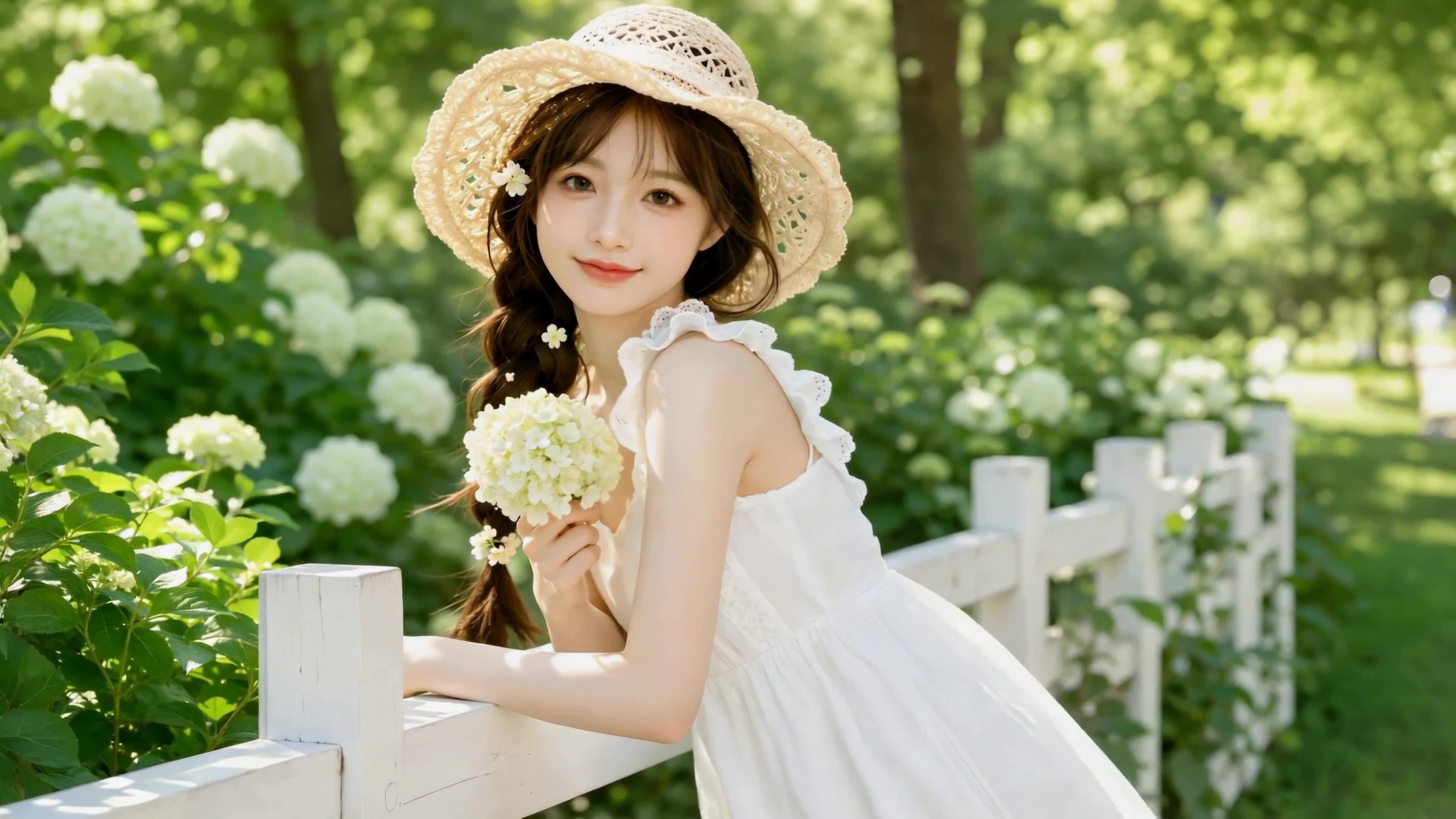 夏日花园少女