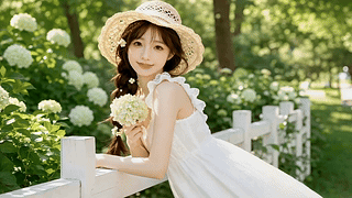 夏日花园少女