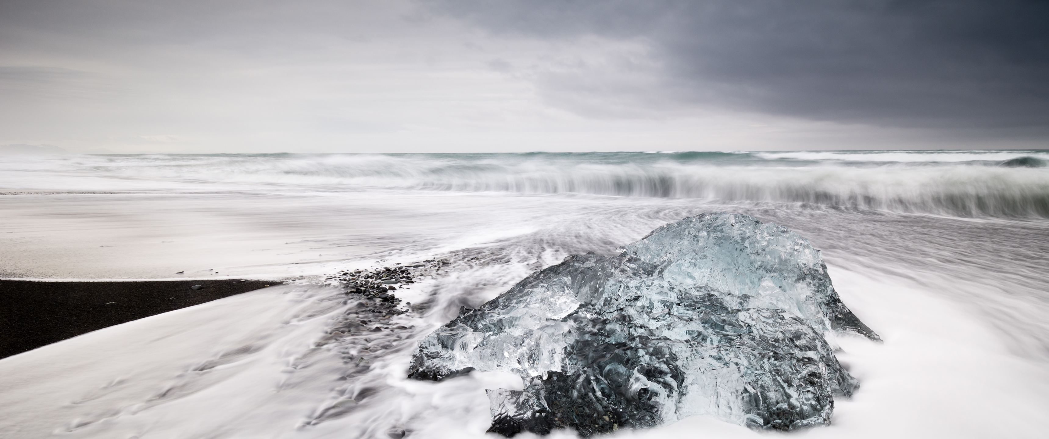 jokulsarlon海滩3440x14_19053