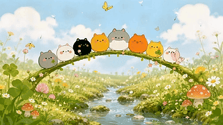 春日溪畔软萌小团子