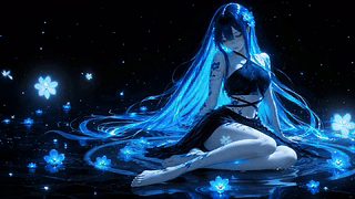 幽蓝水境少女