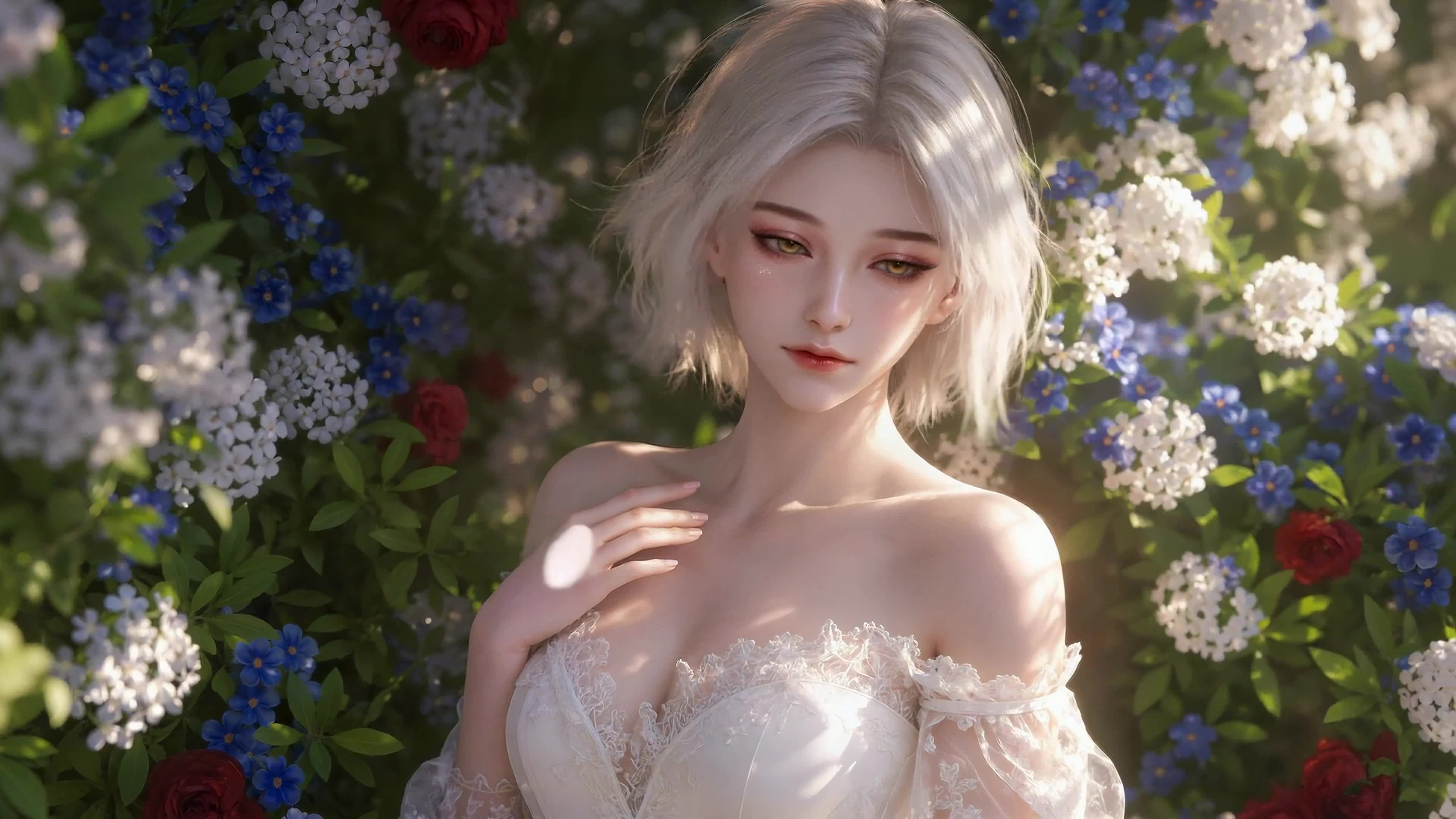 花野白纱少女