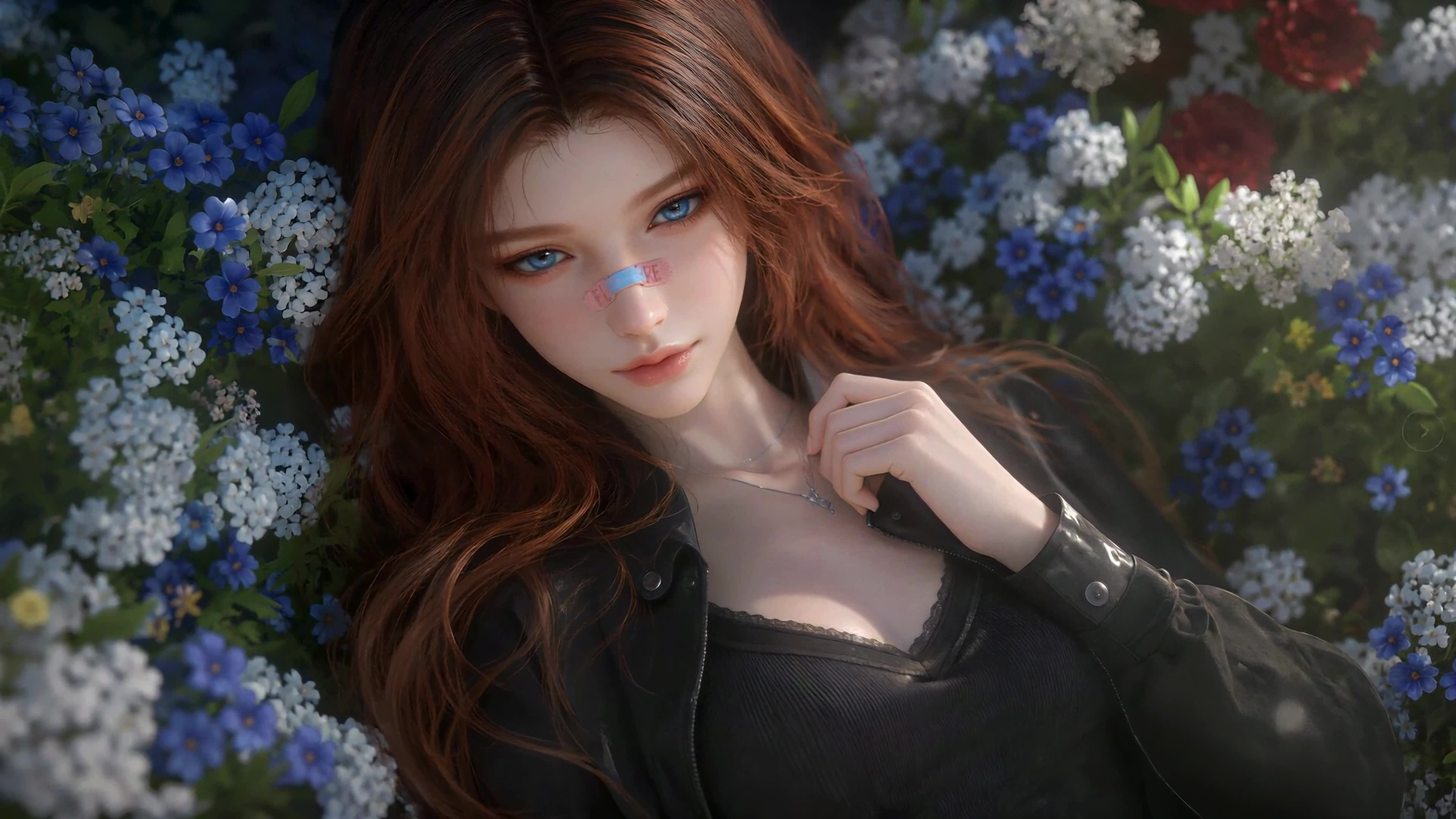 花丛中少女疾风