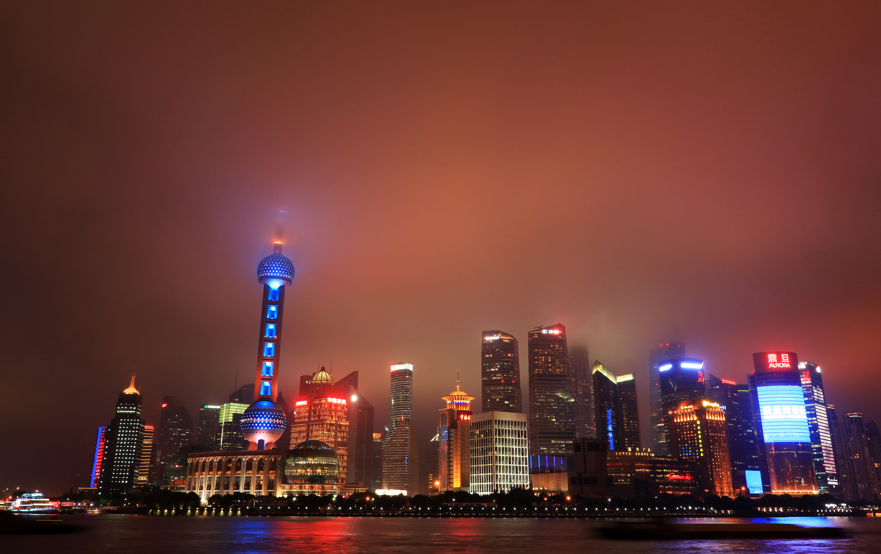 上海外滩东方明珠夜景摄_3746