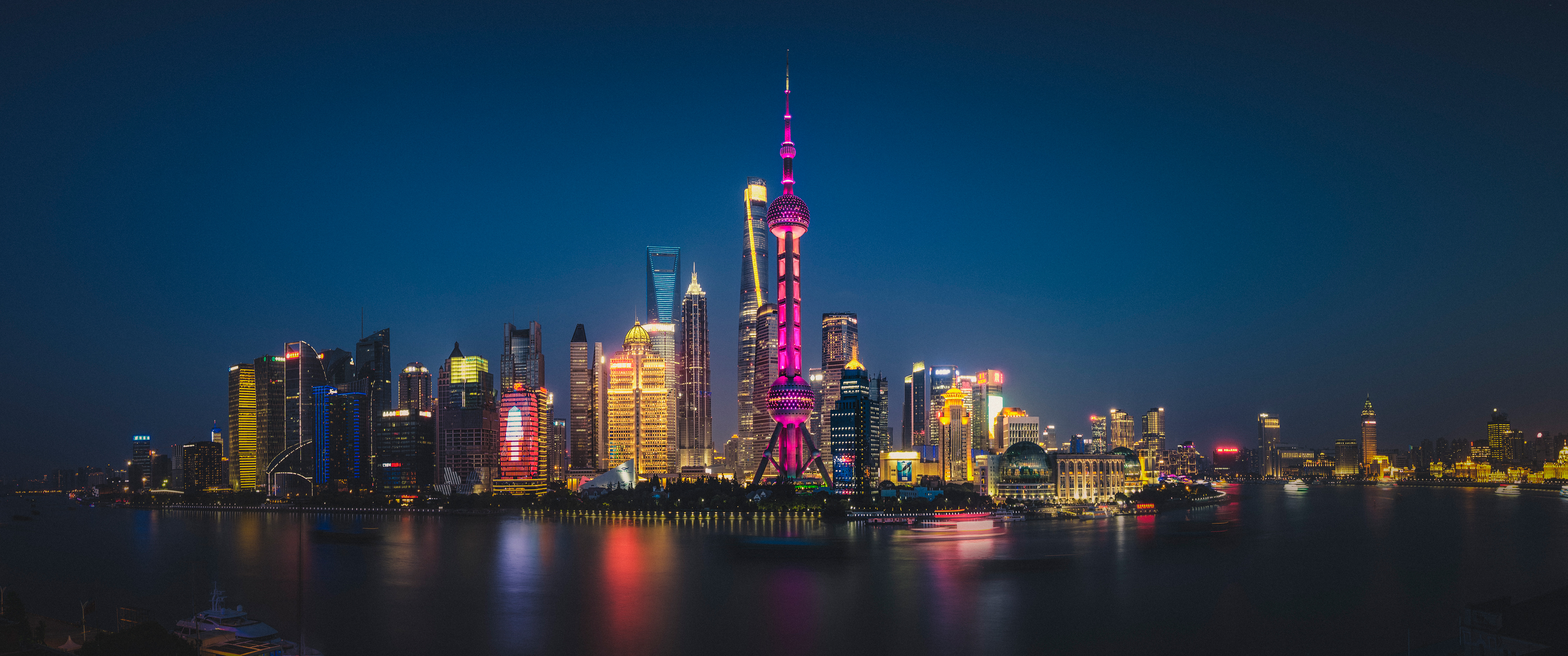 上海陆家嘴全景3440x144_14434