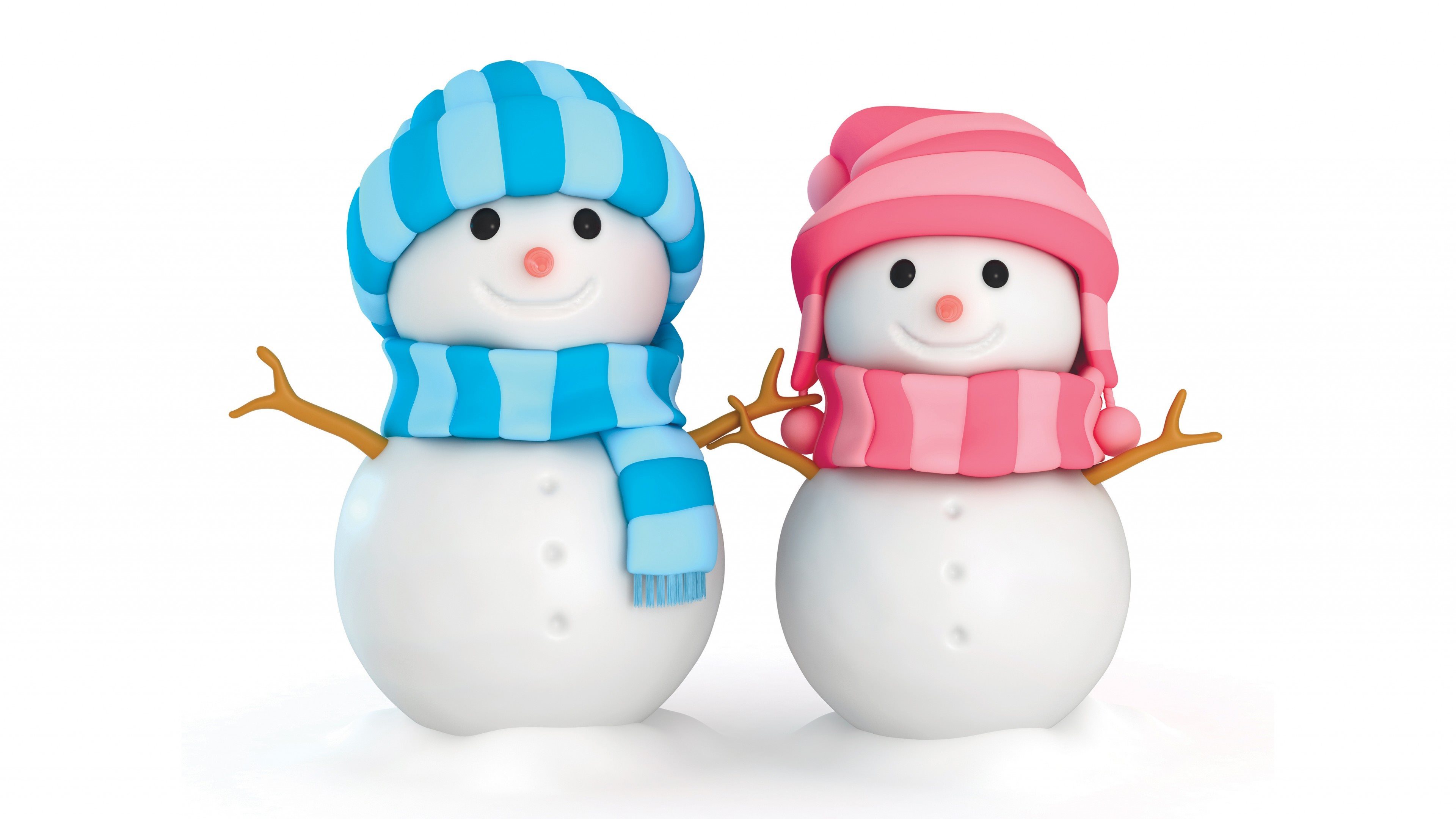 两个可爱小雪人圣诞节背_3847