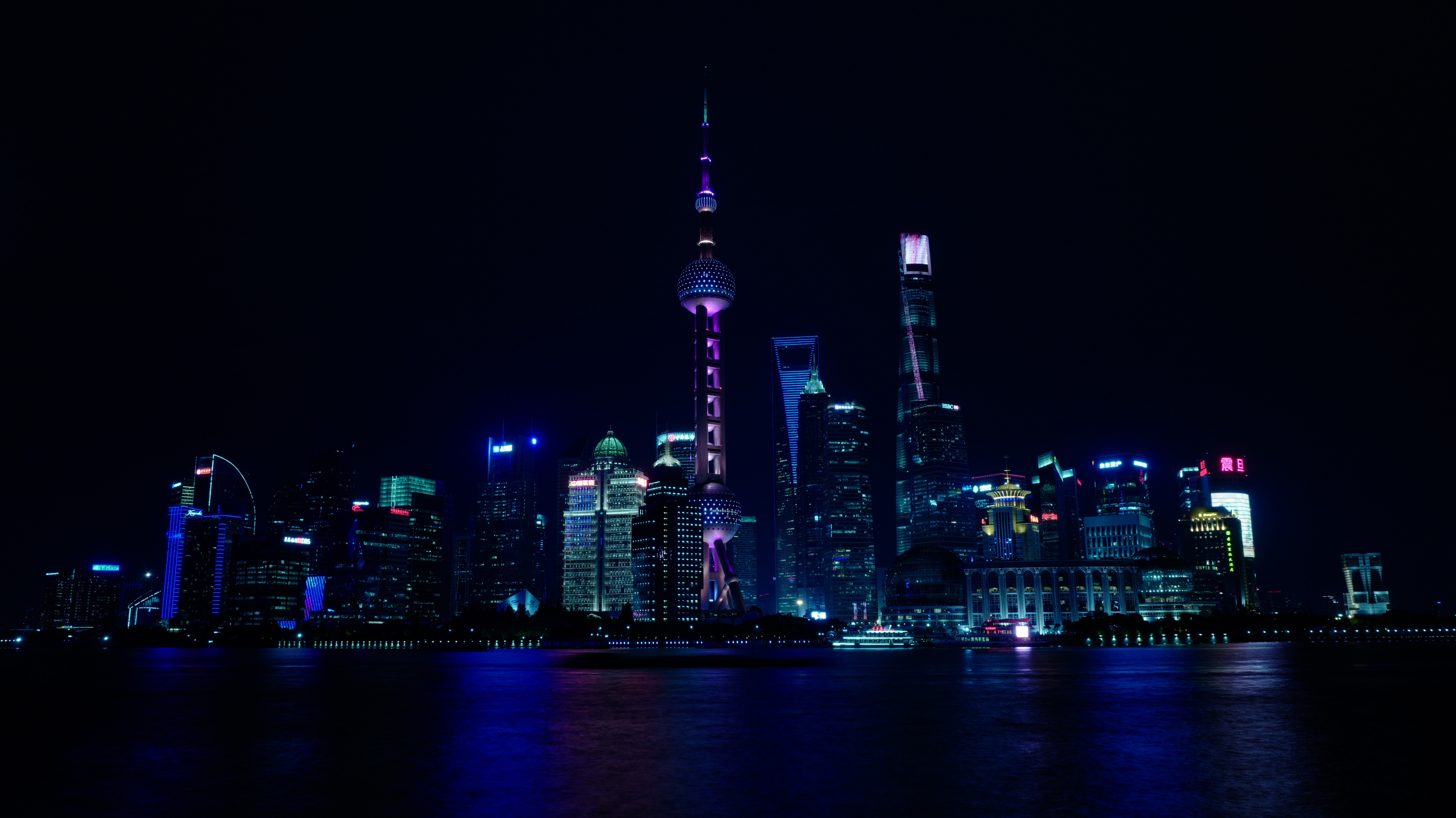 中国上海城市夜景4K壁纸_15002