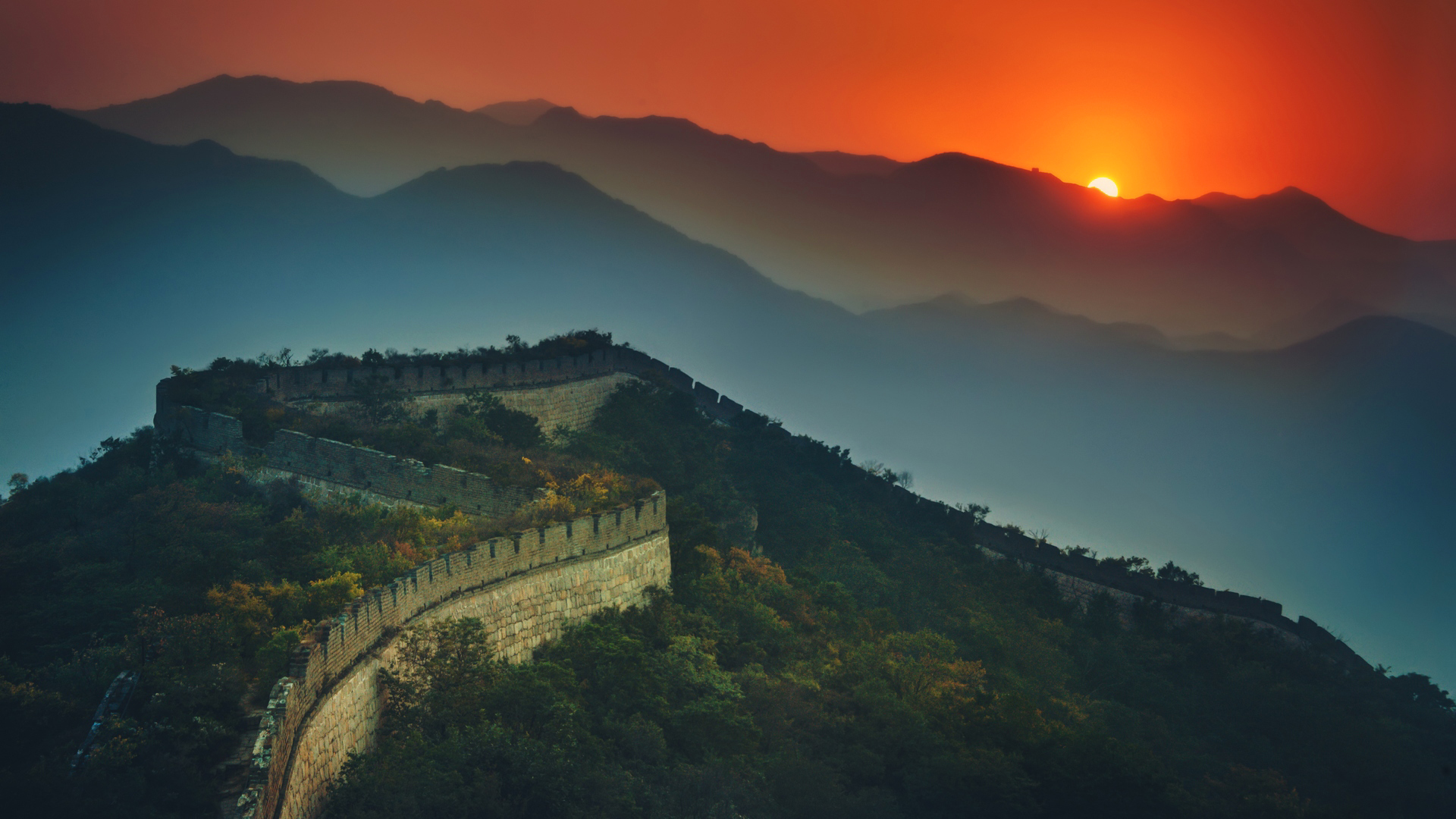 中国长城日出风光图片_6980
