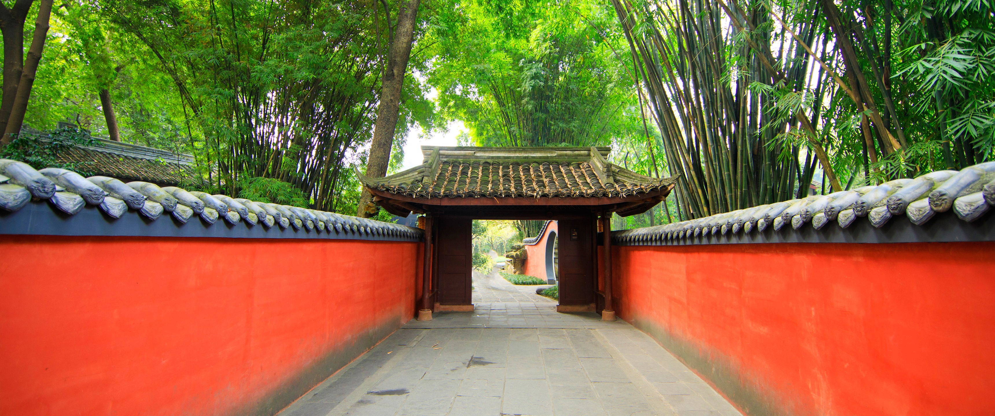 中国风红色围墙 寺院风_19751
