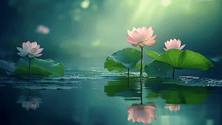 唯美绿荷