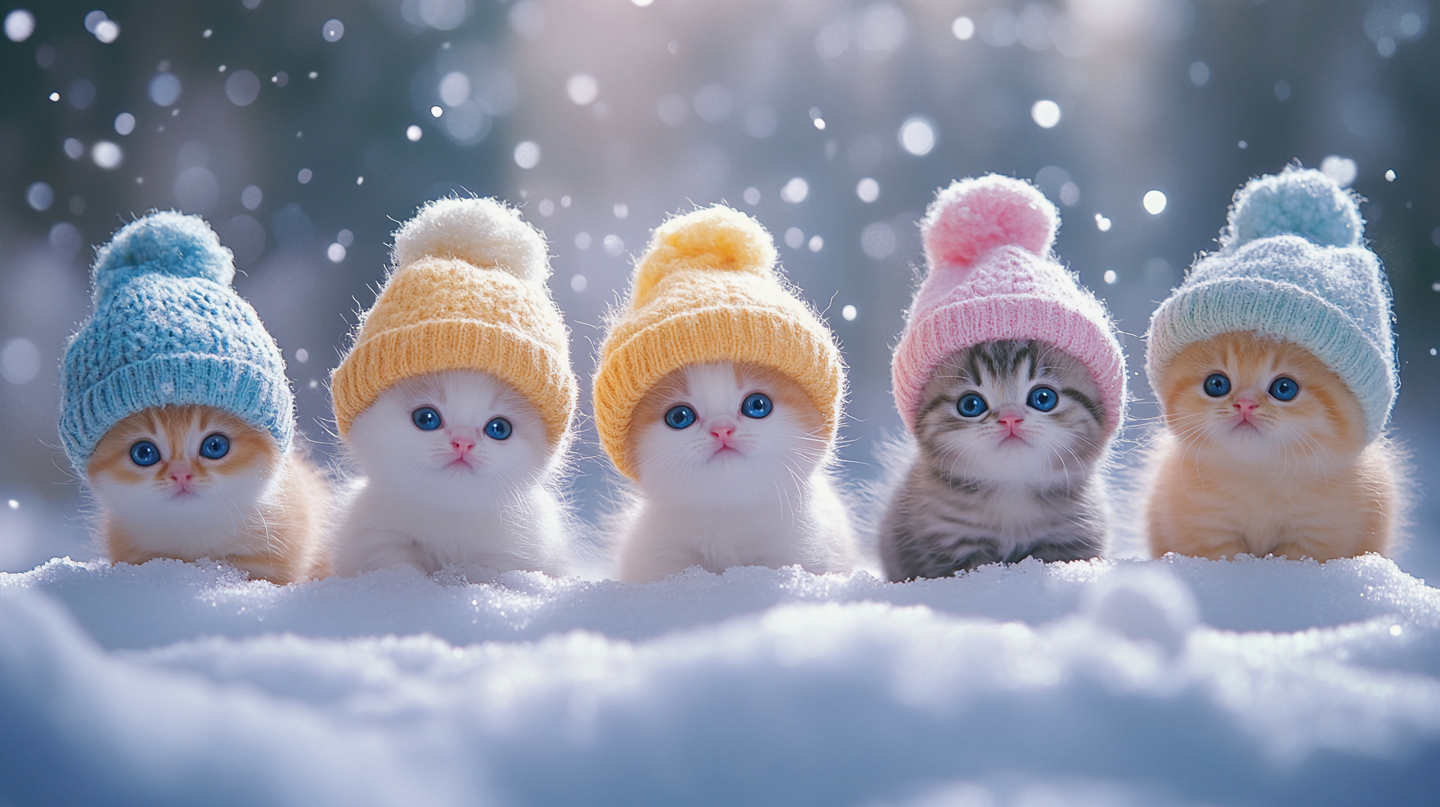 雪地可爱猫咪