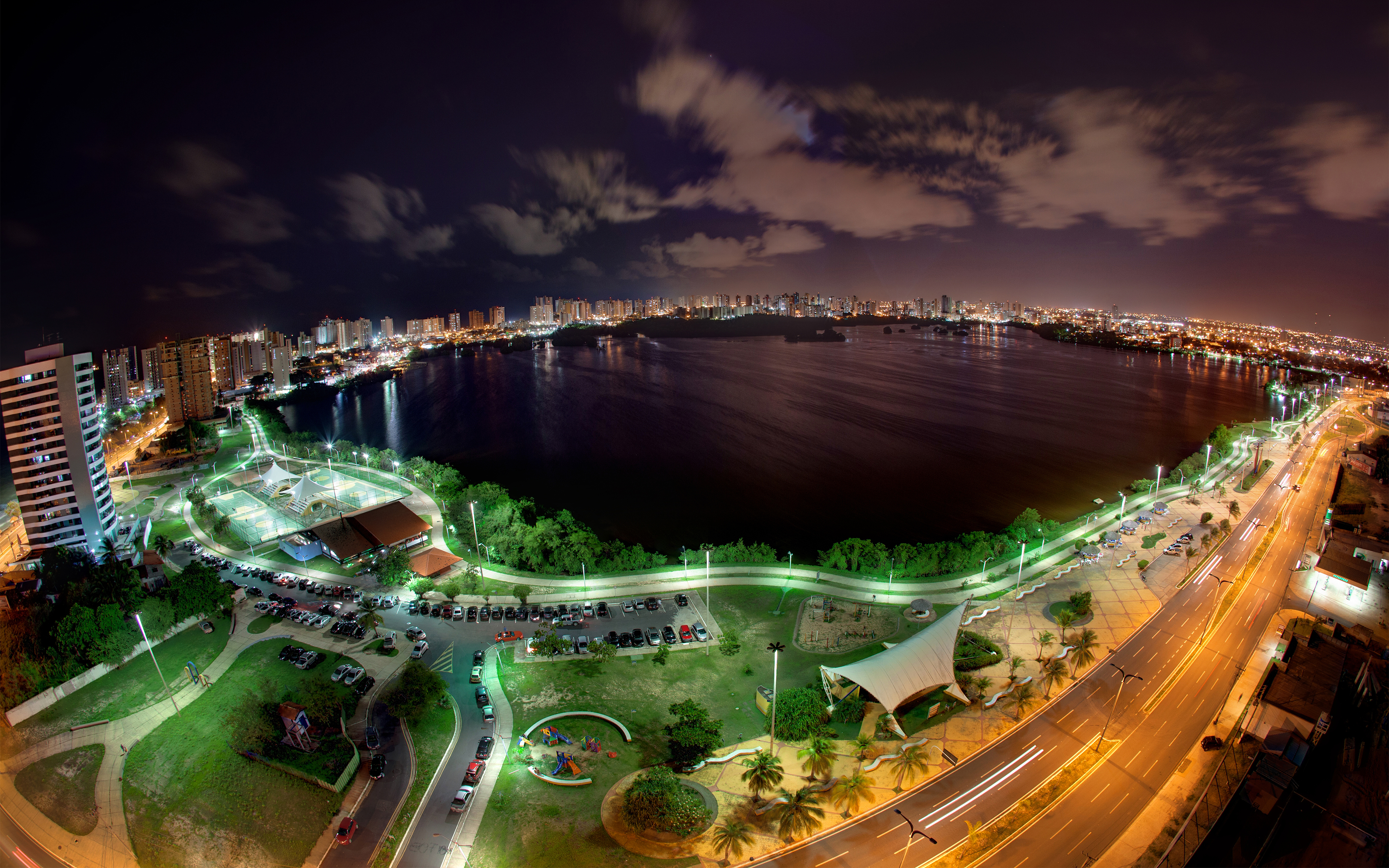 俯瞰城市美丽夜景4K壁纸_11625