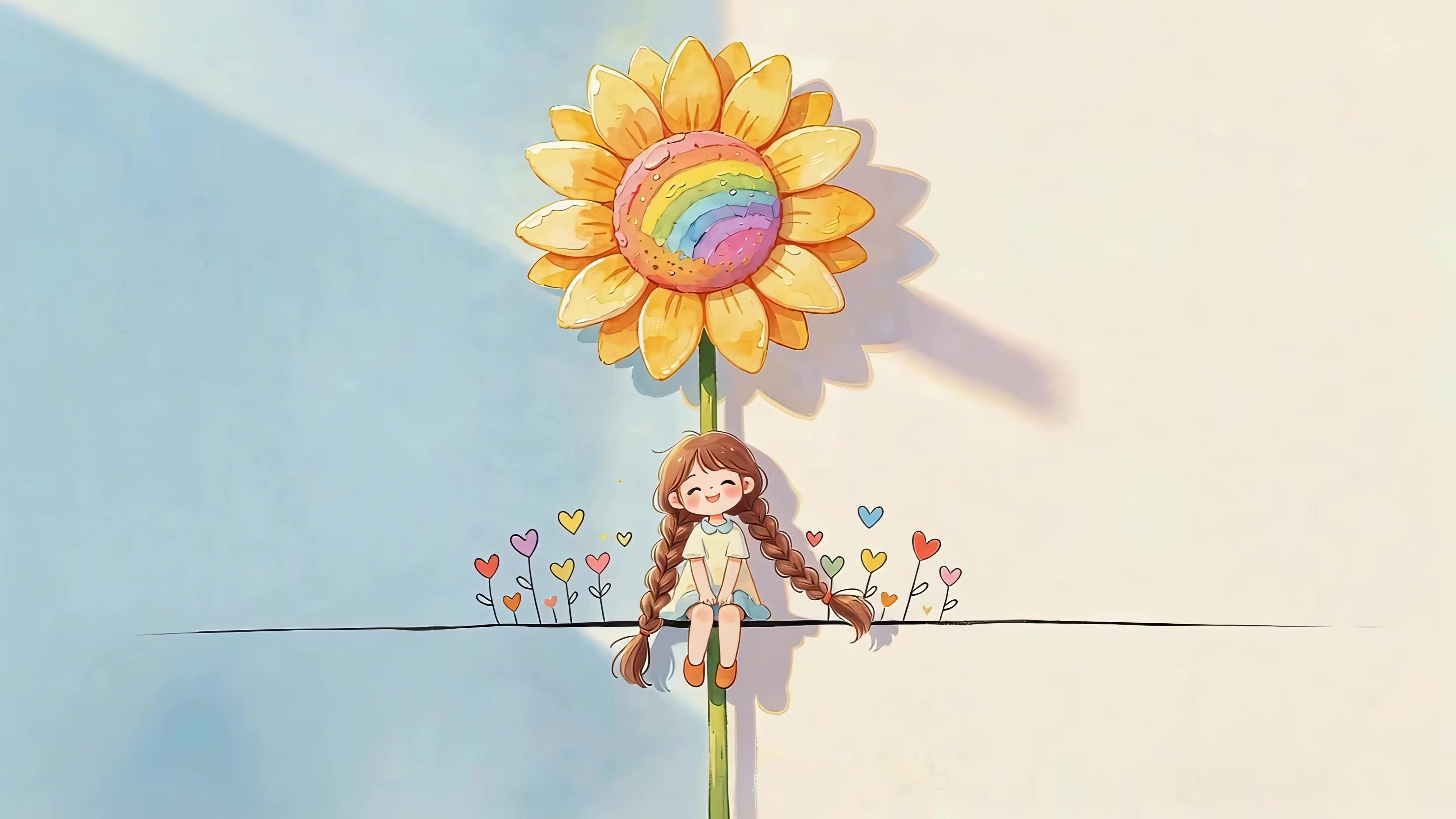 女孩和鲜花