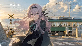 【溶图-可自定义制作】流萤海边列车（支持天气日期音频响应）