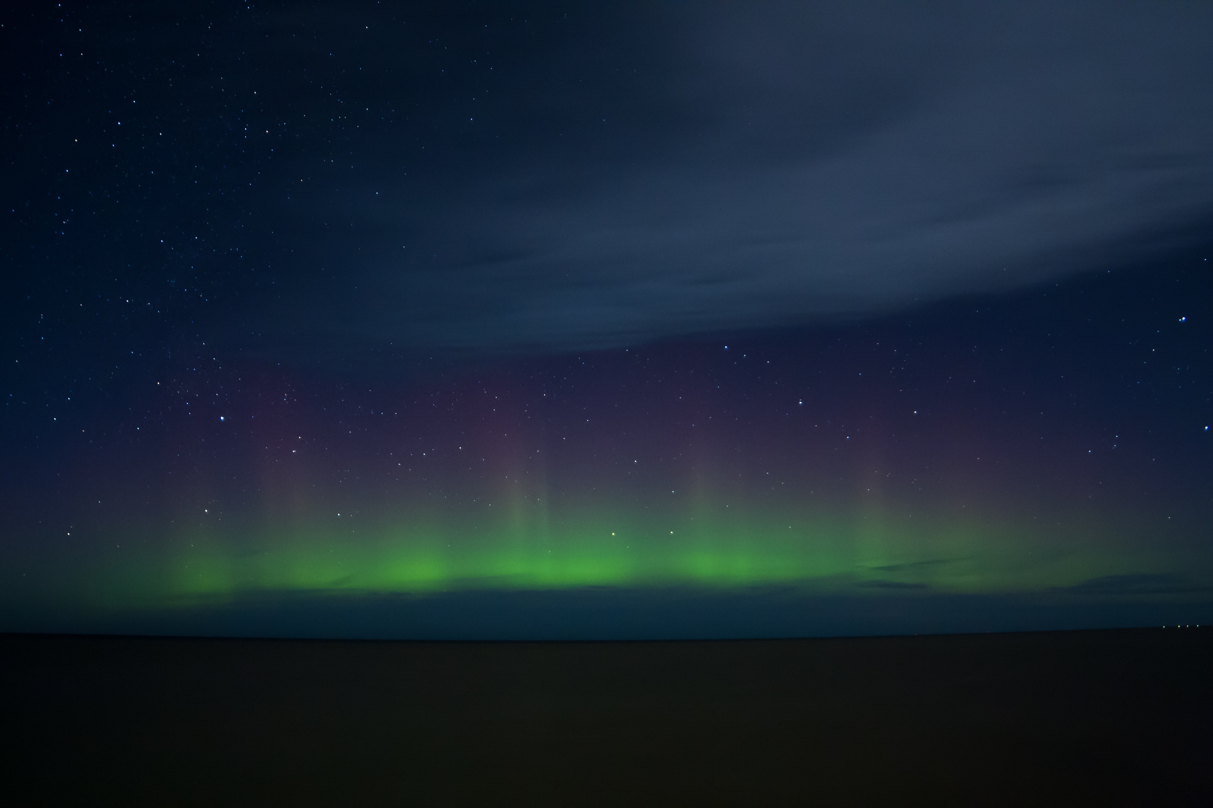 北极光 天空 夜 星空4K_7671