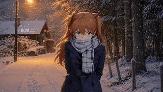 【溶图-可自定义制作】新世纪福音战士-明日香（支持天气日期音频响应）