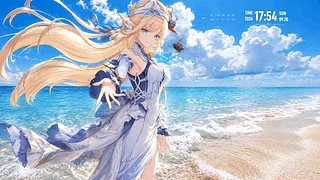 【溶图-可自定义制作】海风晴空下的尼可（支持时间音频响应）