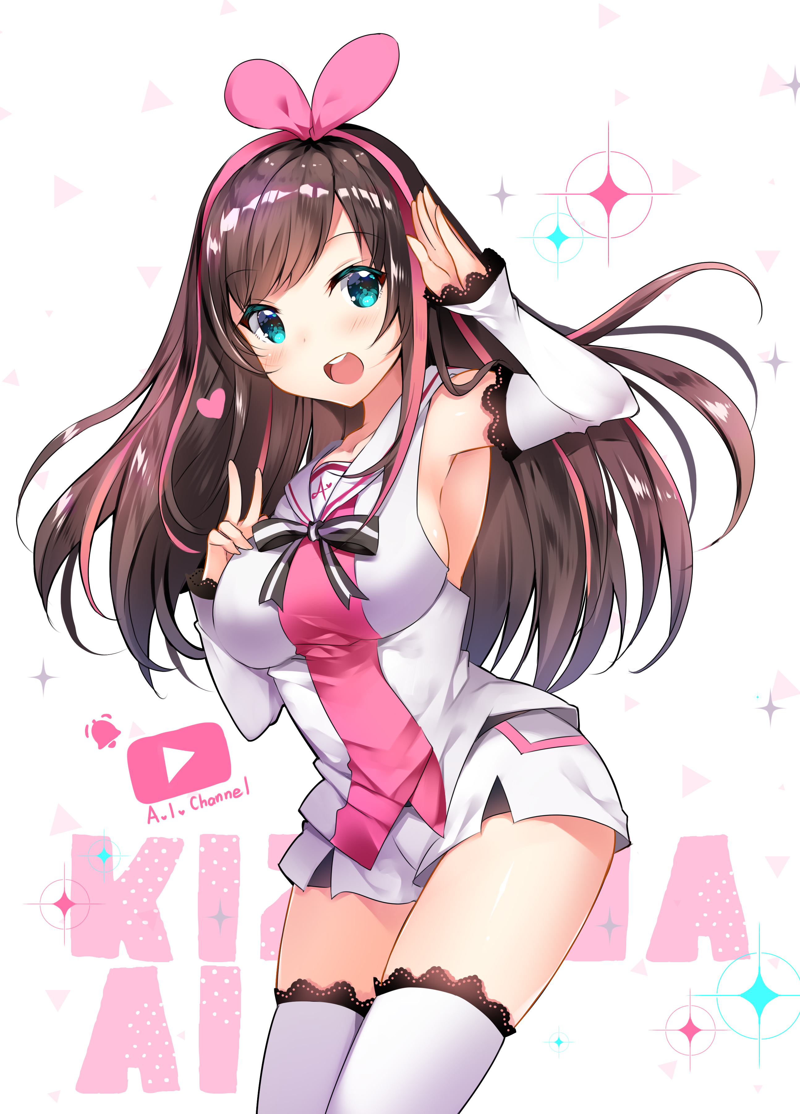 可爱插画女生手机壁纸_18417