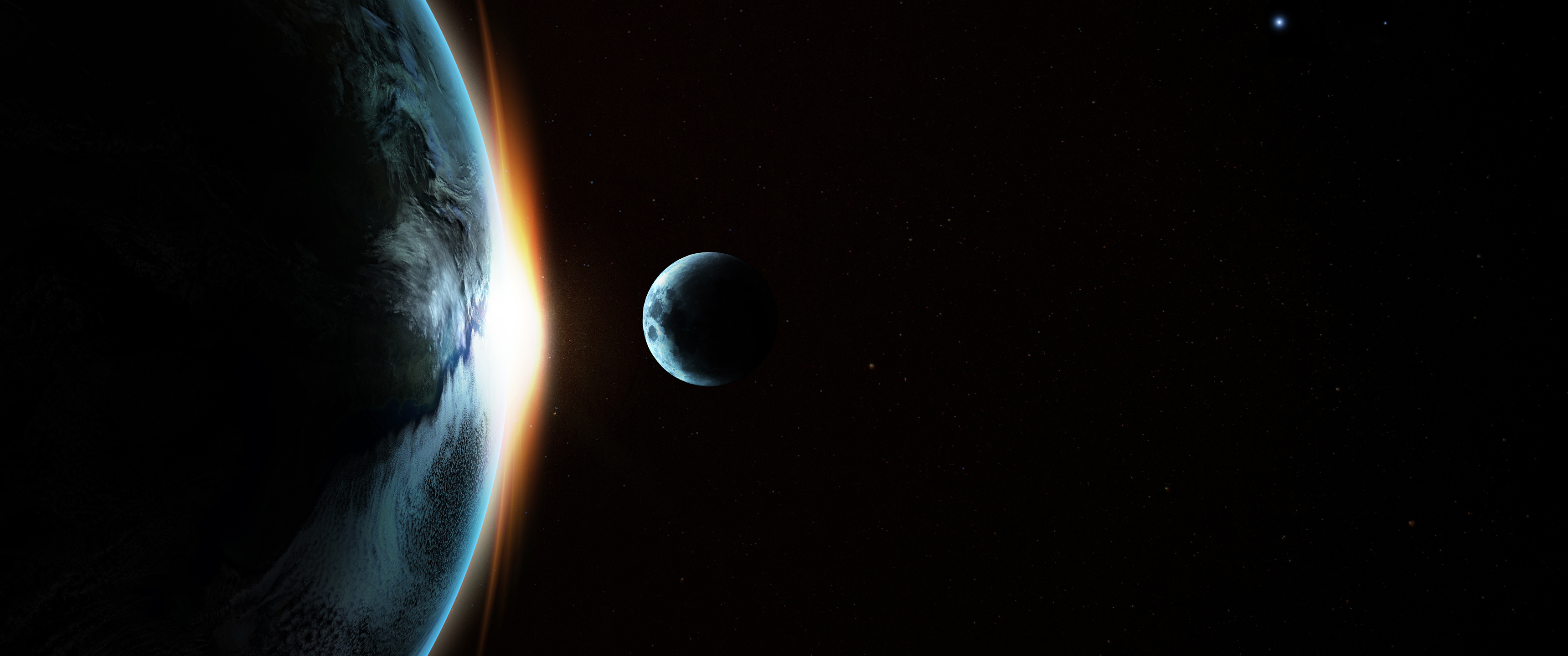 地球 月球 星系3440x144_20491