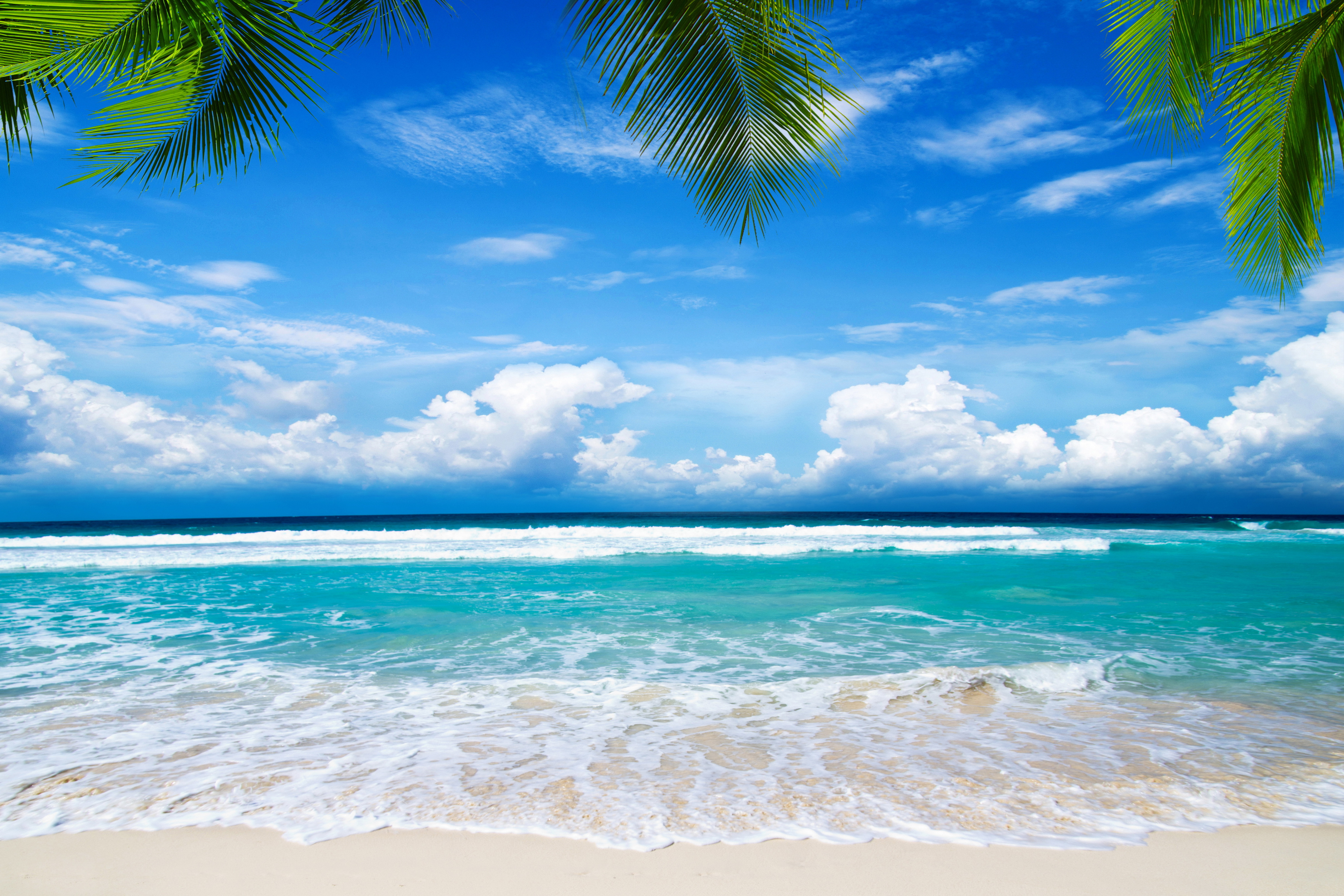 夏季海滩海边风景4K壁纸_8562