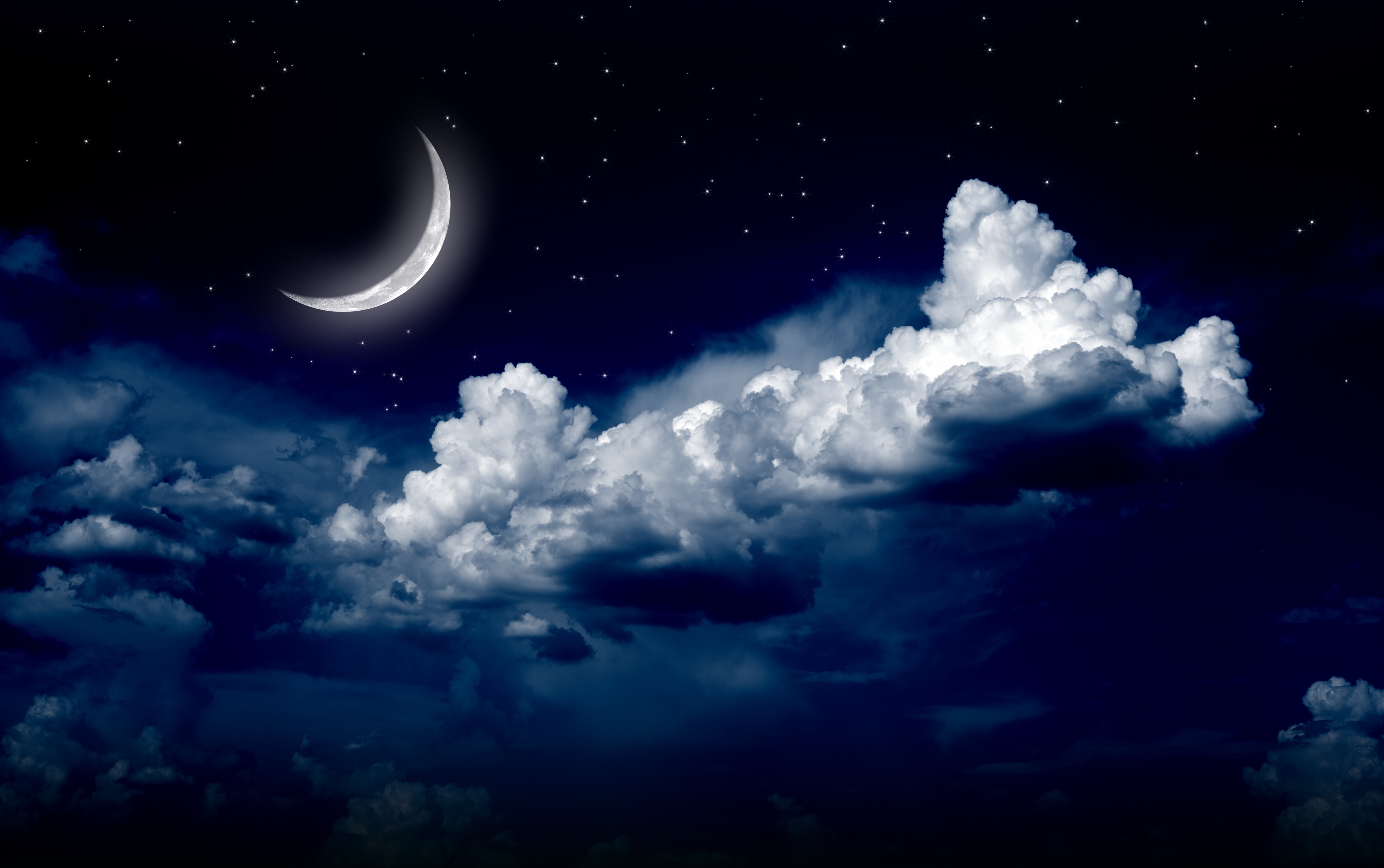 夜晚 月亮 月光 明月 云_9227